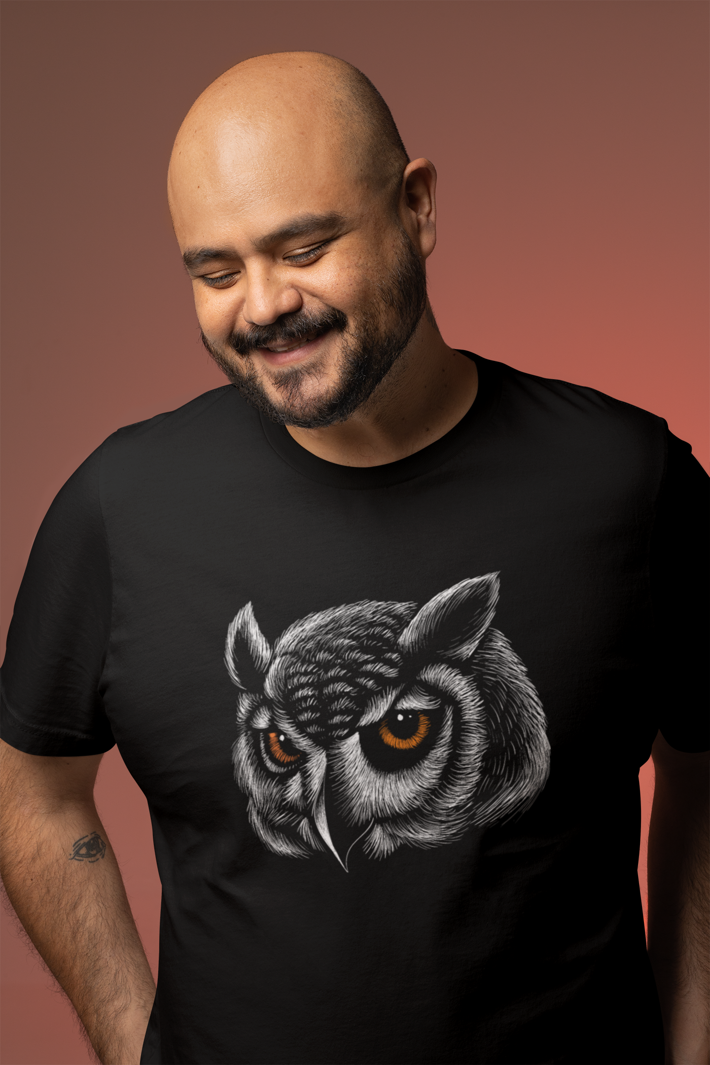 Owl Art Black T Shirt | Graphic Tee for Owl Lovers & Owl Gifts | Express Delivery Available product thumbnail image Owl Art Black T Shirt | Graphic Tee for Owl Lovers & Owl Gifts | Express Delivery Available product thumbnail image
