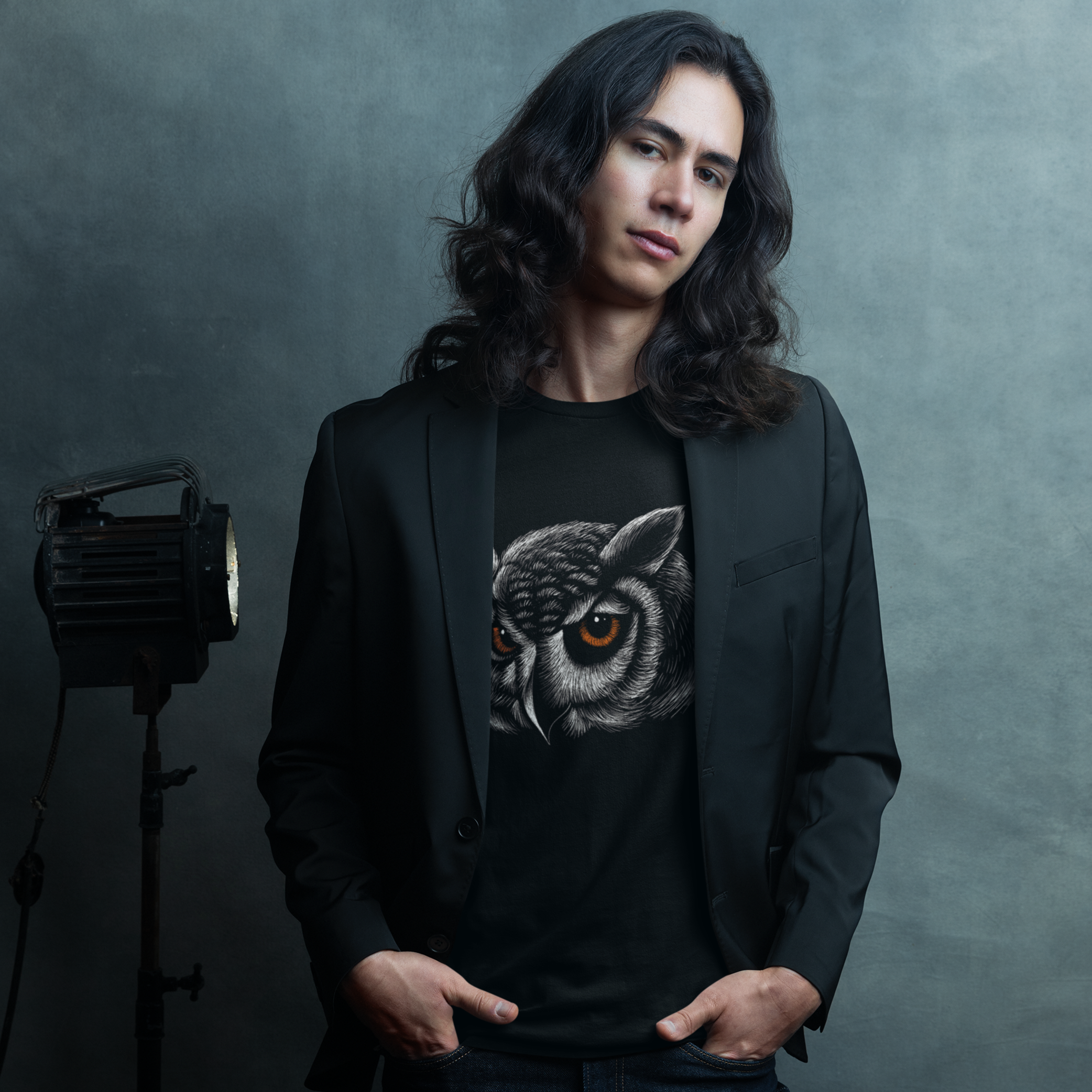 Owl Art Black T Shirt | Graphic Tee for Owl Lovers & Owl Gifts | Express Delivery Available product thumbnail image Owl Art Black T Shirt | Graphic Tee for Owl Lovers & Owl Gifts | Express Delivery Available product thumbnail image