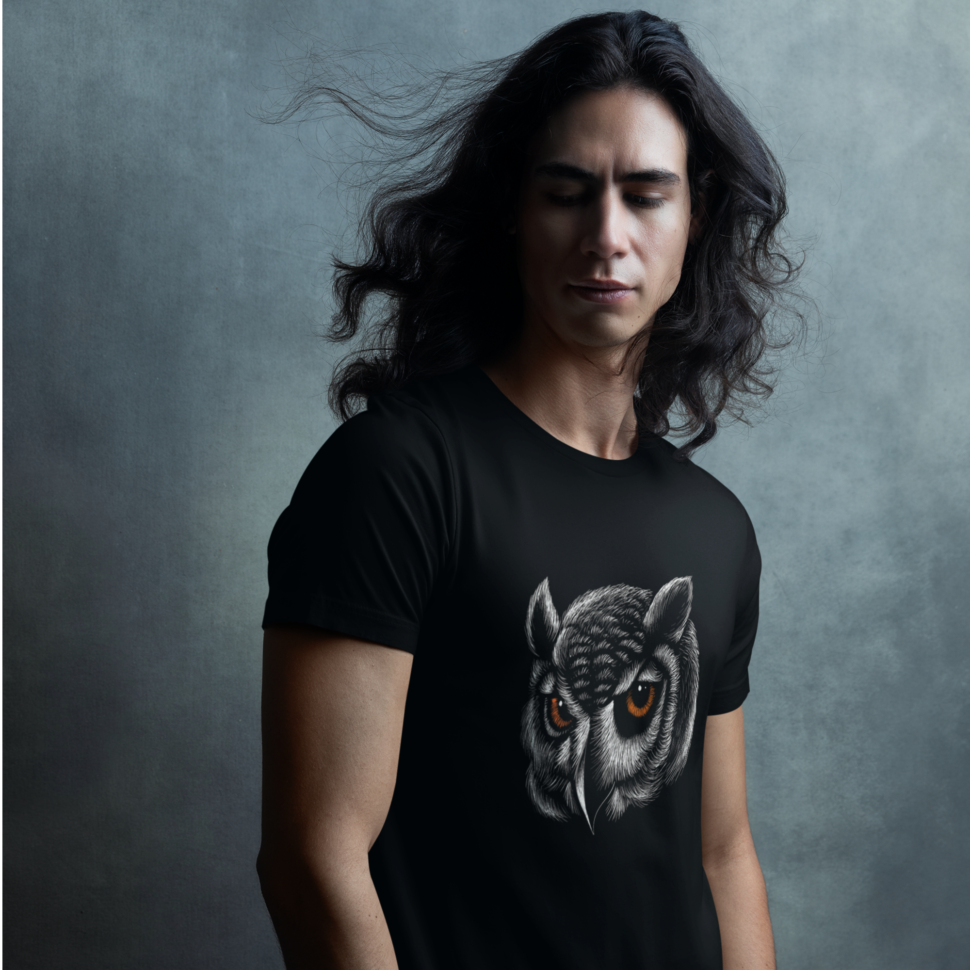 Owl Art Black T Shirt | Graphic Tee for Owl Lovers & Owl Gifts | Express Delivery Available product thumbnail image Owl Art Black T Shirt | Graphic Tee for Owl Lovers & Owl Gifts | Express Delivery Available product thumbnail image