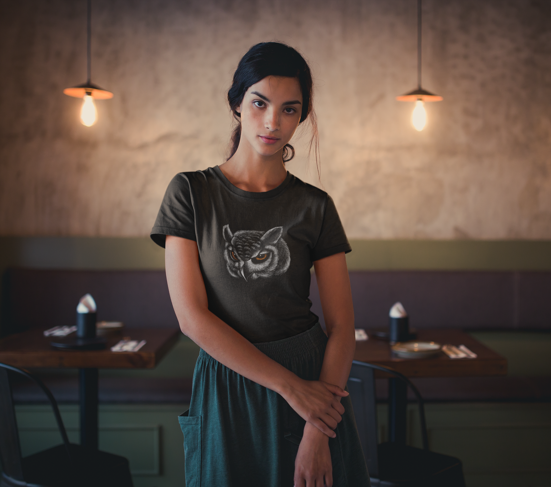 Owl Art Black T Shirt | Graphic Tee for Owl Lovers & Owl Gifts | Express Delivery Available product thumbnail image Owl Art Black T Shirt | Graphic Tee for Owl Lovers & Owl Gifts | Express Delivery Available product thumbnail image