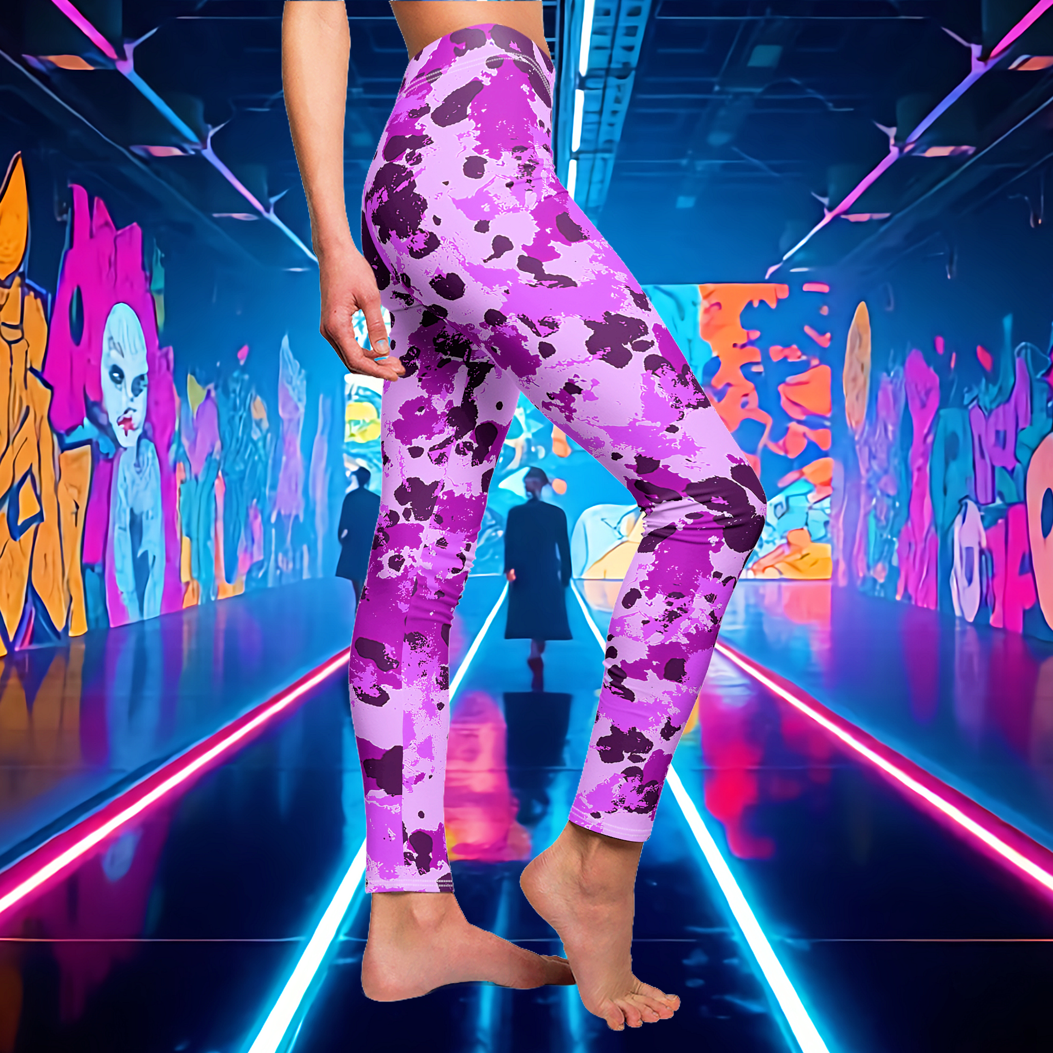 Battle Rouge - Women's Cut & Sew Casual Leggings (AOP) Battle Rouge - Women's Cut & Sew Casual Leggings (AOP)