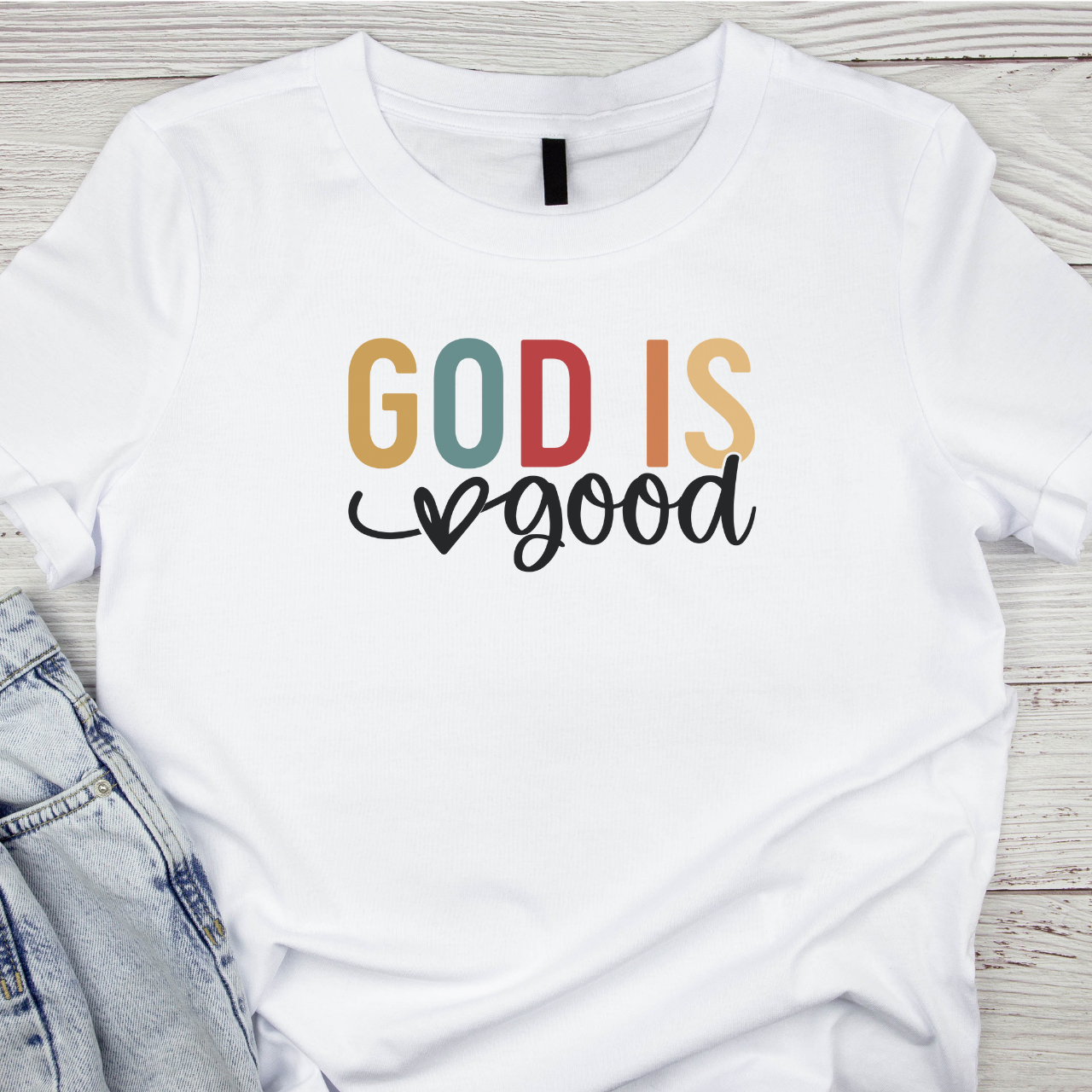 The God is God Boyfriend Tee for Women product thumbnail image The God is God Boyfriend Tee for Women product thumbnail image