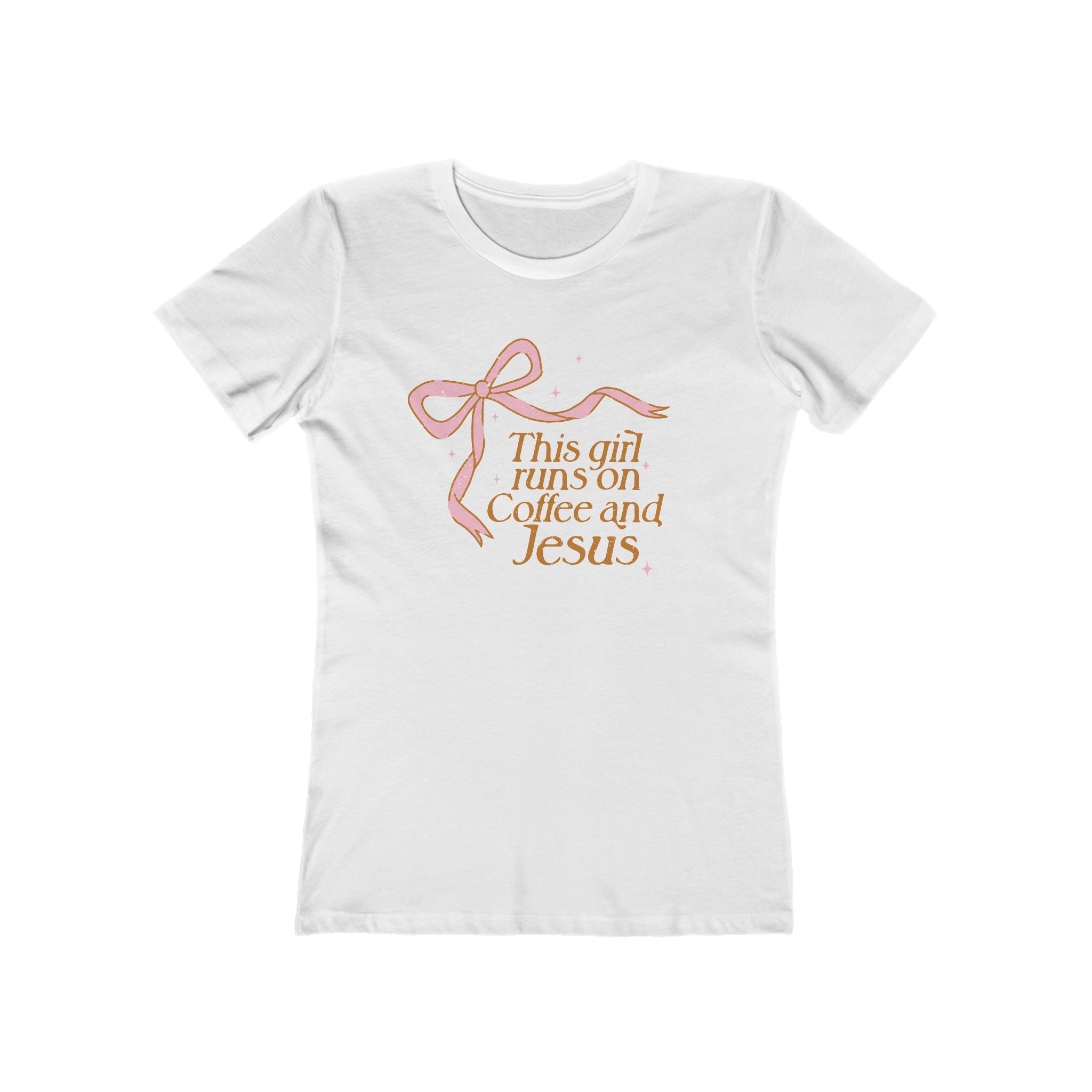 This Girl runs on Coffee and Jesus Boyfriend Tee for Women product thumbnail image This Girl runs on Coffee and Jesus Boyfriend Tee for Women product thumbnail image