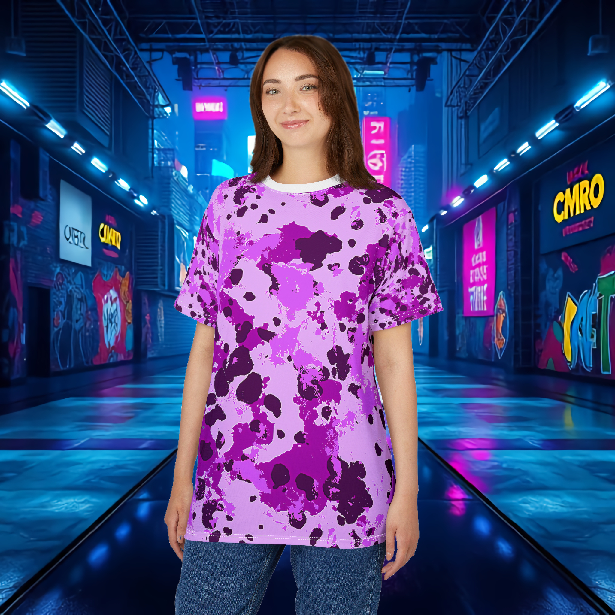 Battle Rouge - Unisex Cut & Sew Tee (AOP) product thumbnail image Battle Rouge - Unisex Cut & Sew Tee (AOP) product thumbnail image