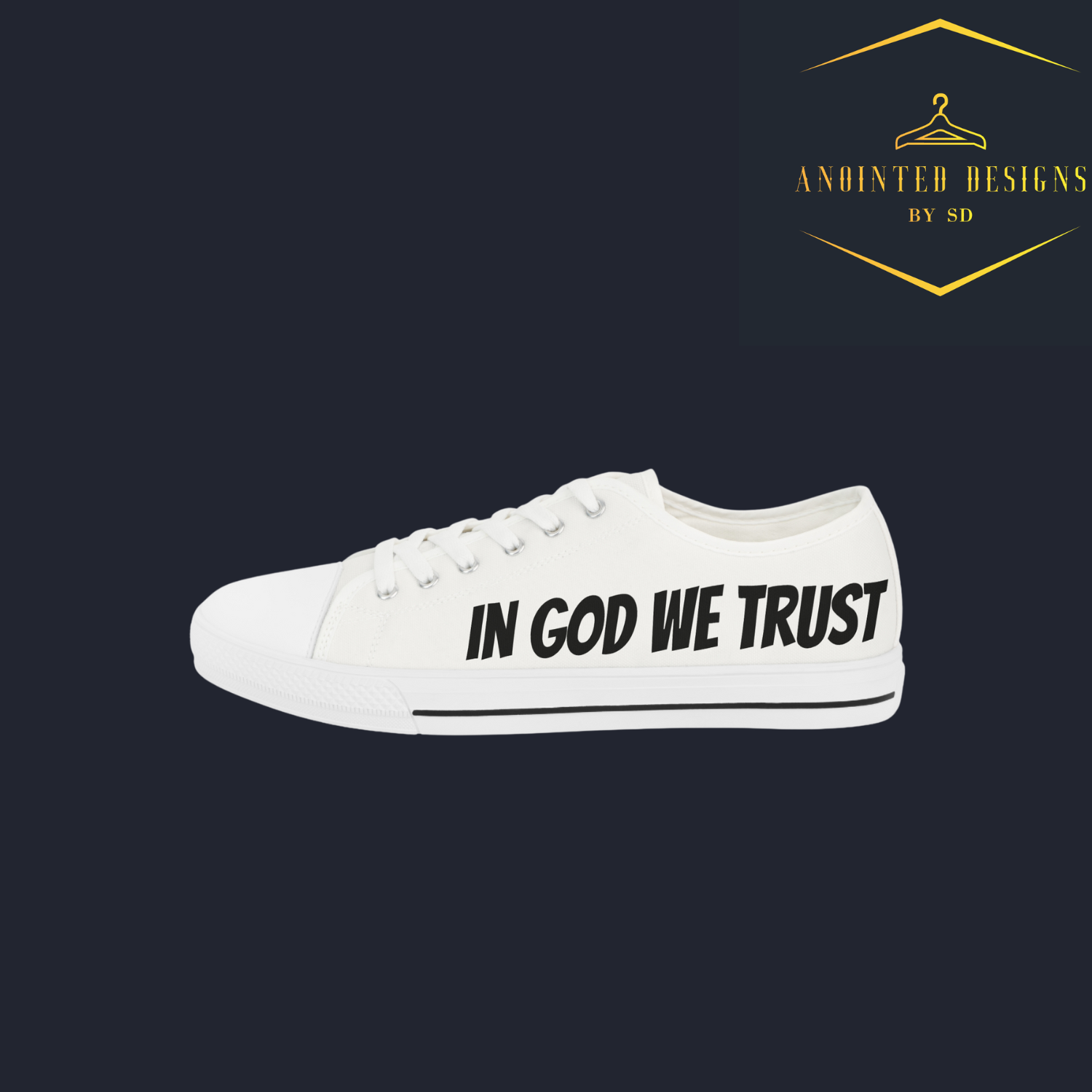 Men's Psalm 91:2- Low Top Sneakers product thumbnail image Men's Psalm 91:2- Low Top Sneakers product thumbnail image