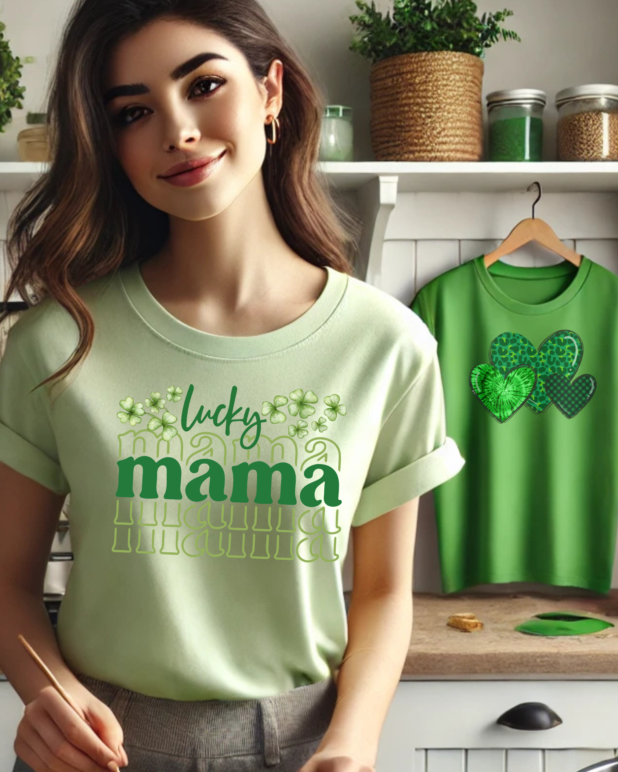 Lucky Mama Short Sleeve Tee - St. Patrick's Day Unisex T-Shirt product thumbnail image Lucky Mama Short Sleeve Tee - St. Patrick's Day Unisex T-Shirt product thumbnail image
