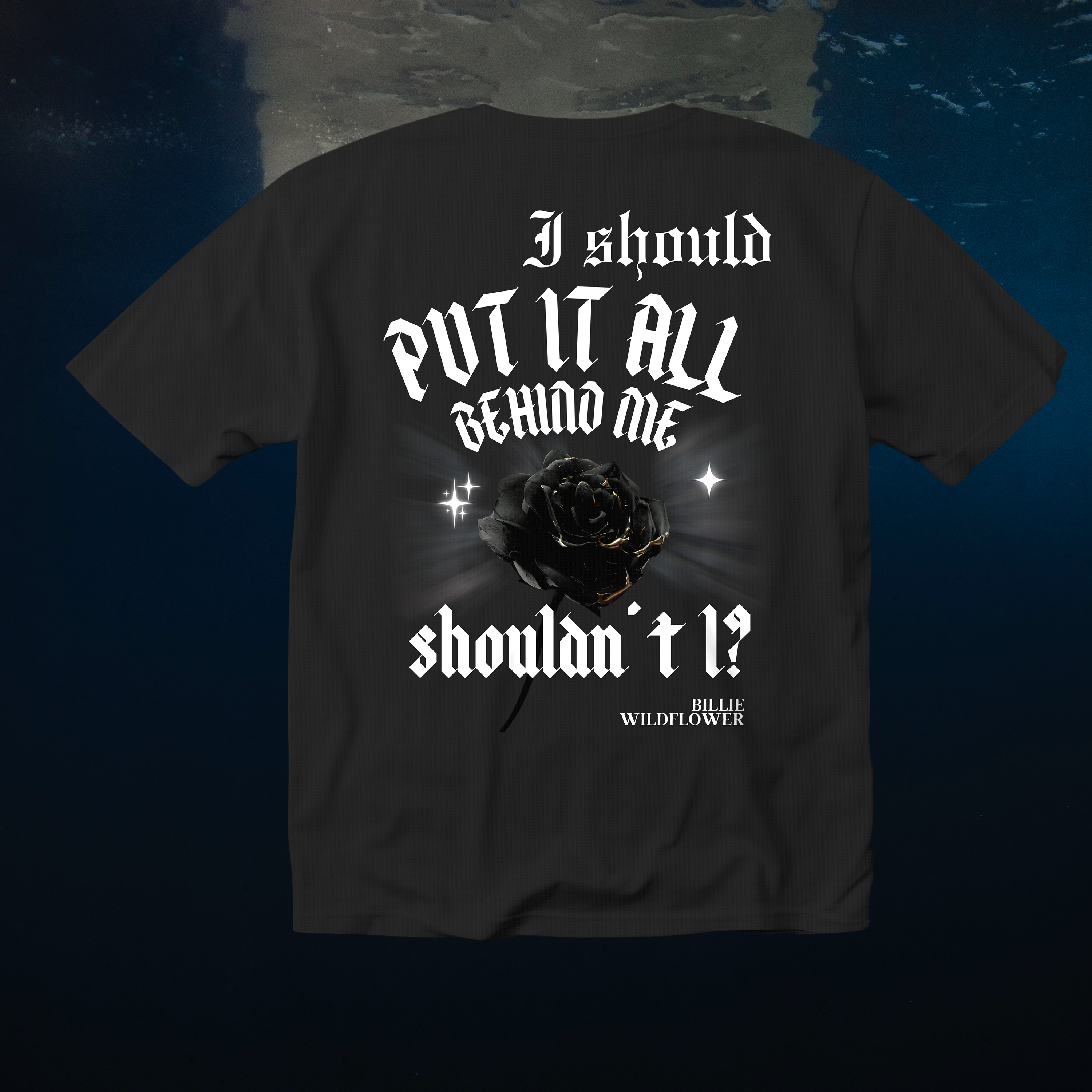 Inspirational Unisex Softstyle T-Shirt – "Put It All Behind Me" Black Tee