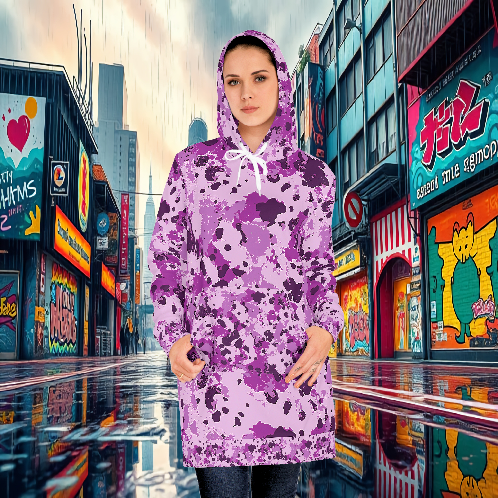 Battle Rouge - Women's Hoodie Dress (AOP) Battle Rouge - Women's Hoodie Dress (AOP)