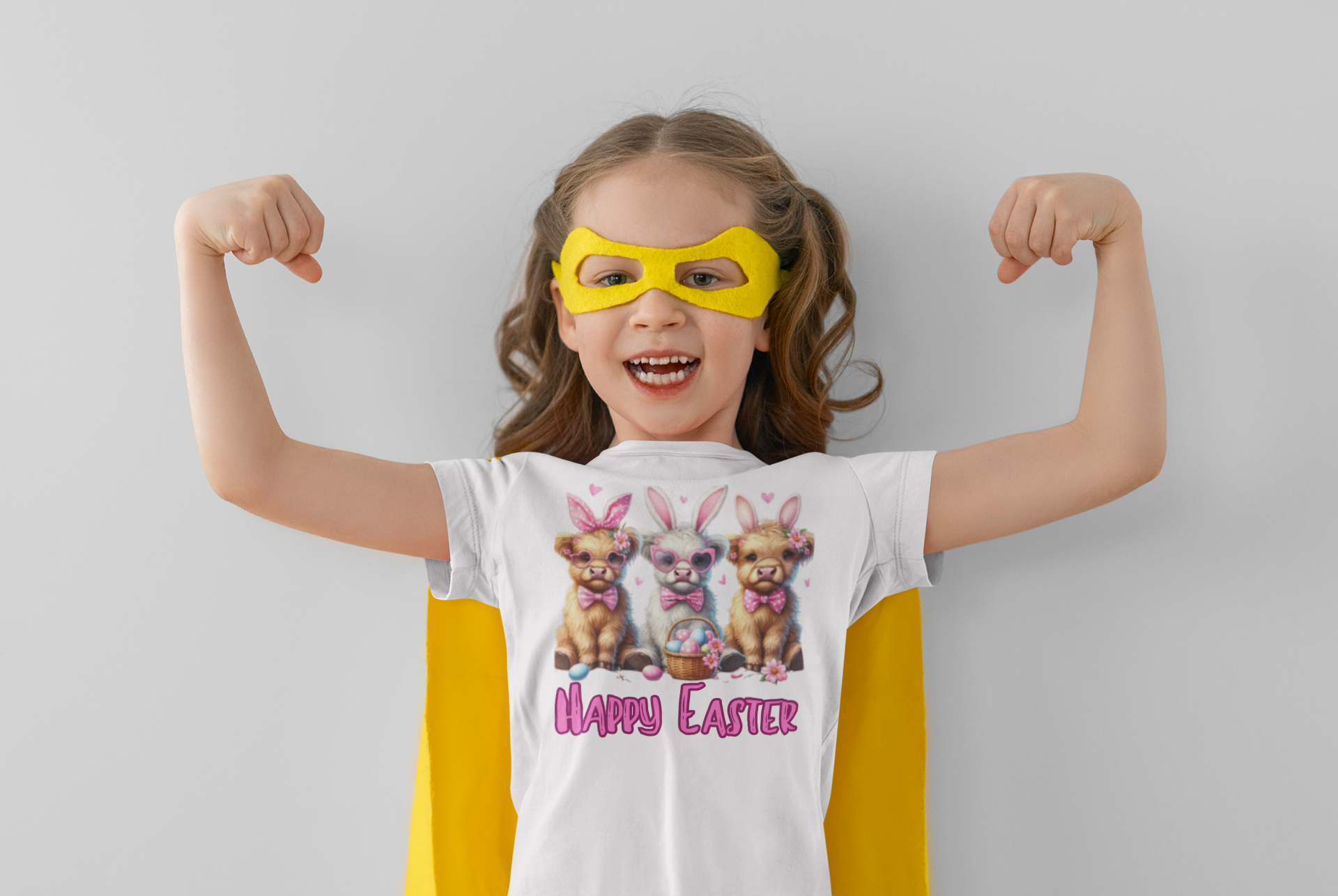 Youth Tee Highland Cow Happy Easter product thumbnail image Youth Tee Highland Cow Happy Easter product thumbnail image