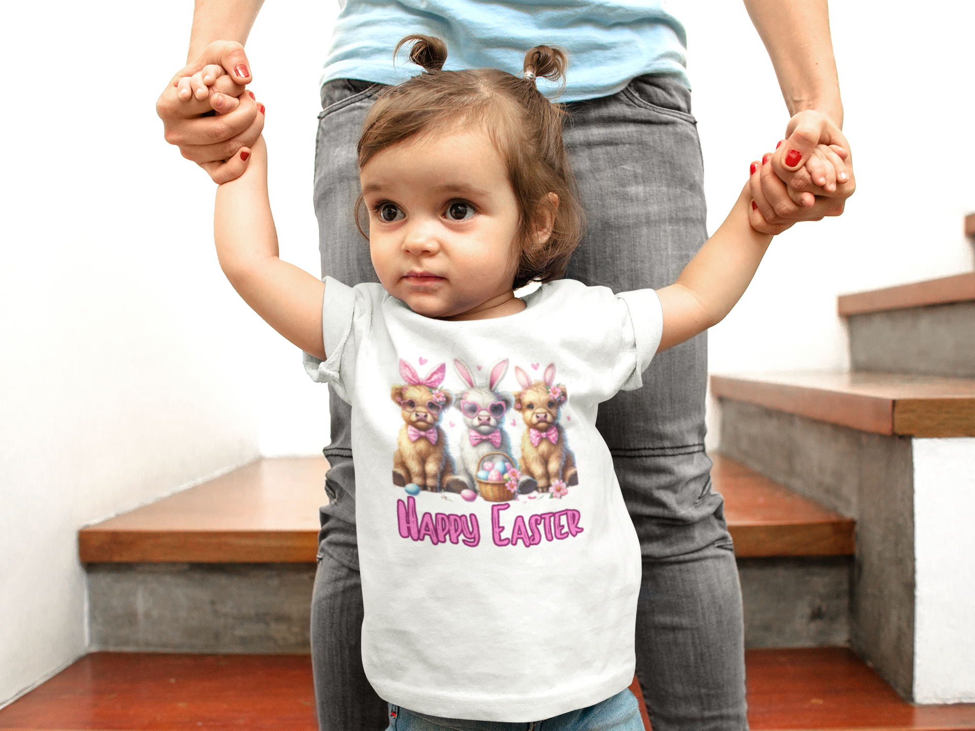 Happy Easter Infant Tee - Adorable Bunny Design for Spring Celebrations