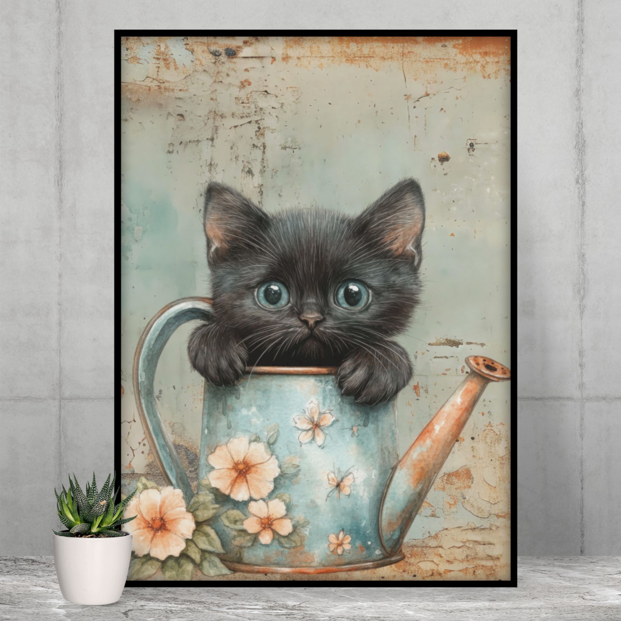 Vintage Black Kitten Poster product thumbnail image