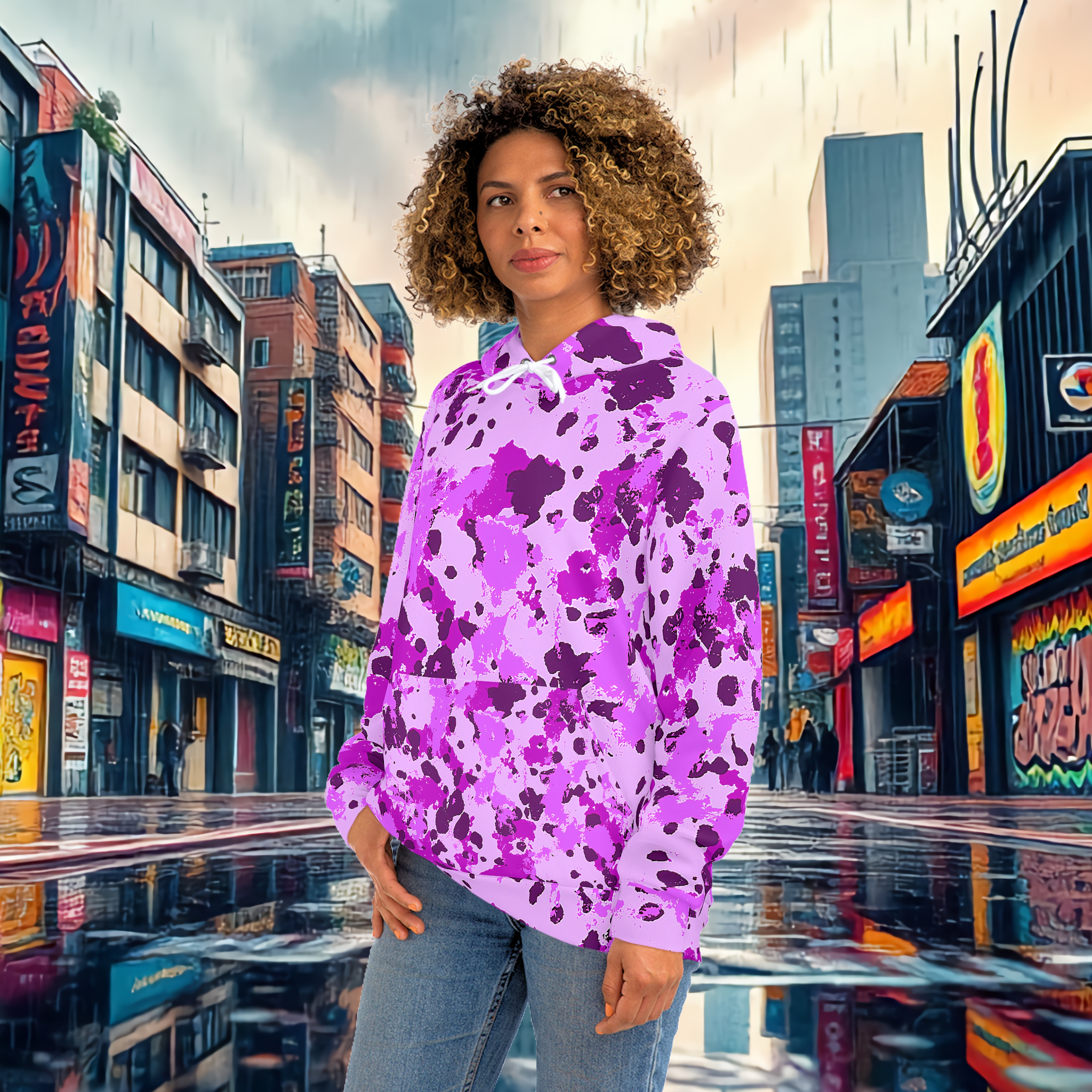 Battle Rouge - Fashion Hoodie - Trendy Purple Art for Creative Souls Battle Rouge - Fashion Hoodie - Trendy Purple Art for Creative Souls