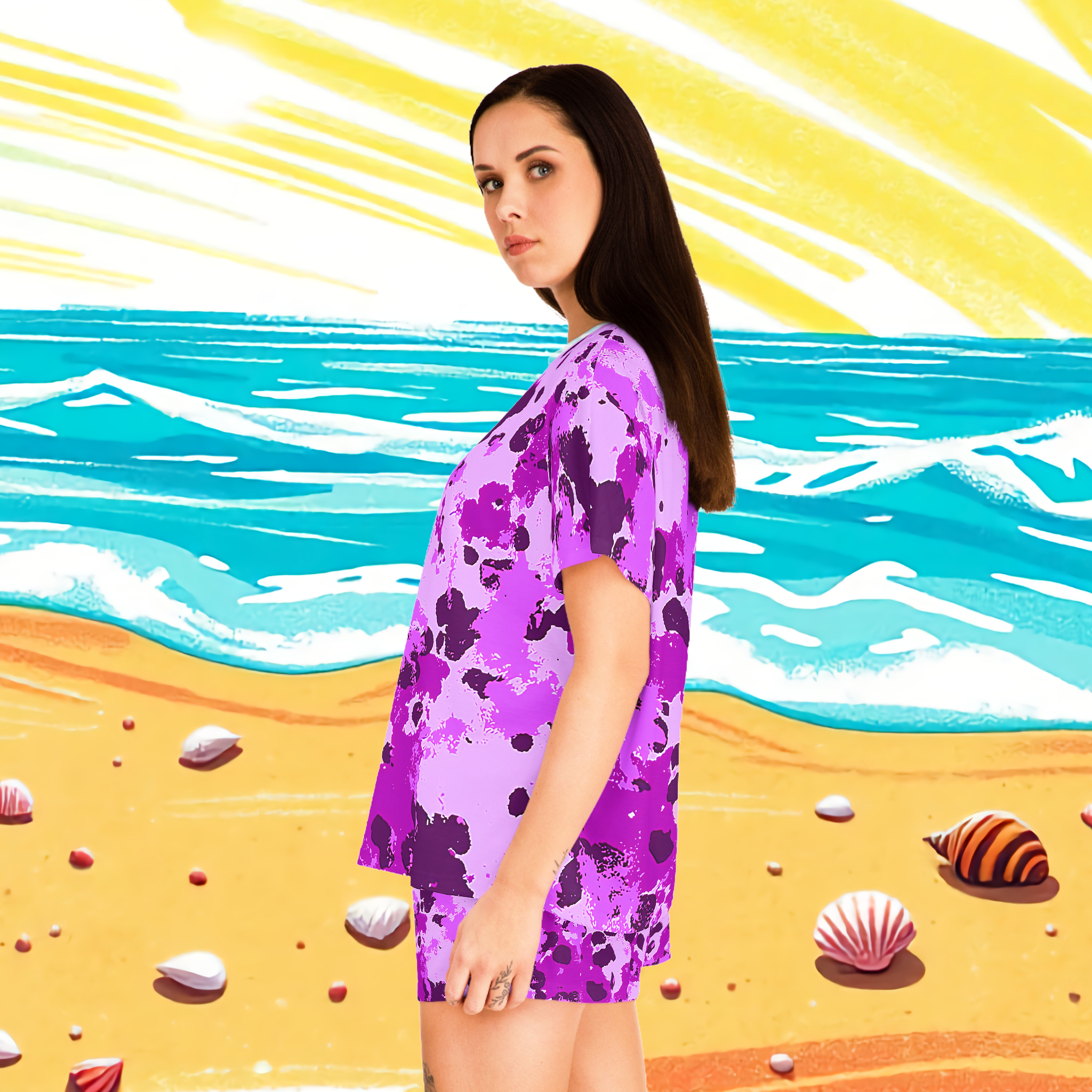 Battle Rouge - Women's Short Pajama Set - Cozy Sleepwear for Relaxation product thumbnail image Battle Rouge - Women's Short Pajama Set - Cozy Sleepwear for Relaxation product thumbnail image