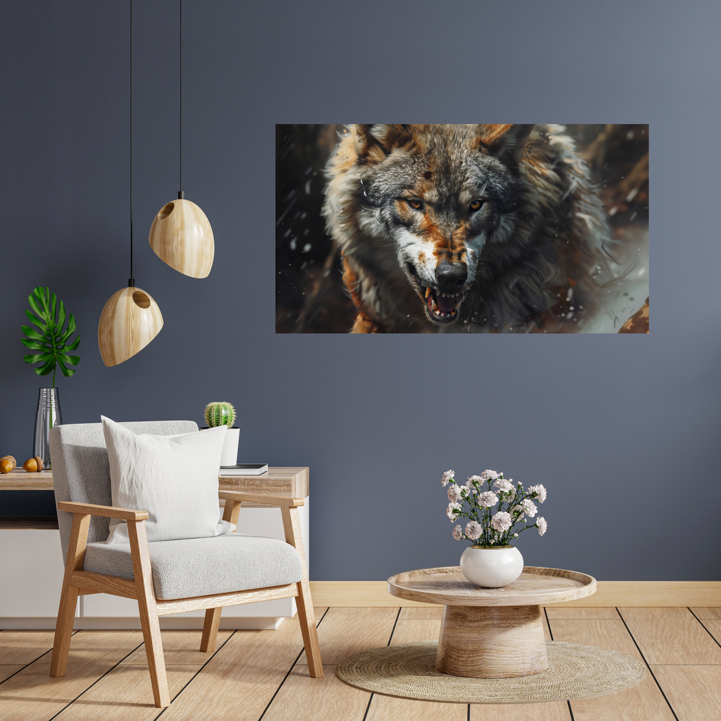 Fenrir Wolf Viking Mythology Horizontal Framed Poster product thumbnail image Fenrir Wolf Viking Mythology Horizontal Framed Poster product thumbnail image