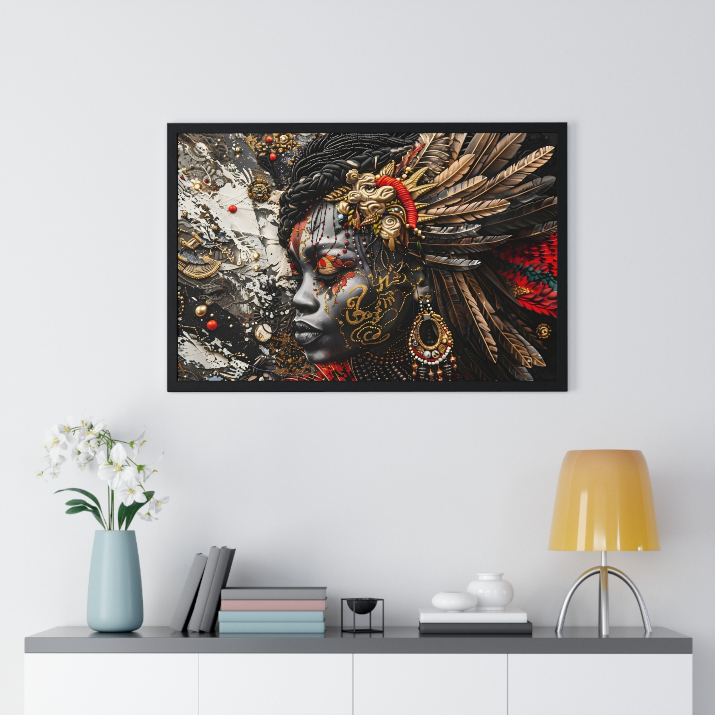 Queen of Sheba Portrait Horizontal Framed Poster Queen of Sheba Portrait Horizontal Framed Poster