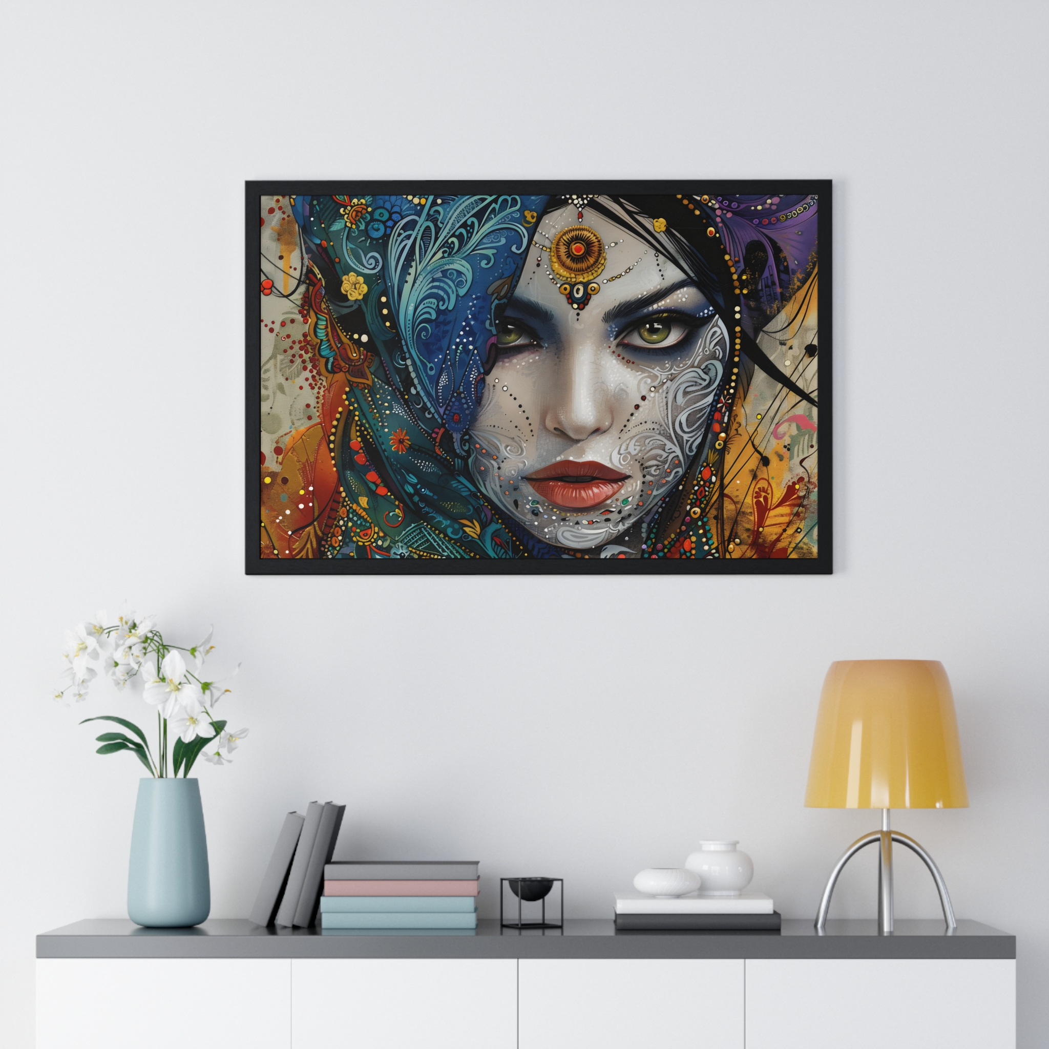 Hindu Maharani Queen Horizontal Framed Poster