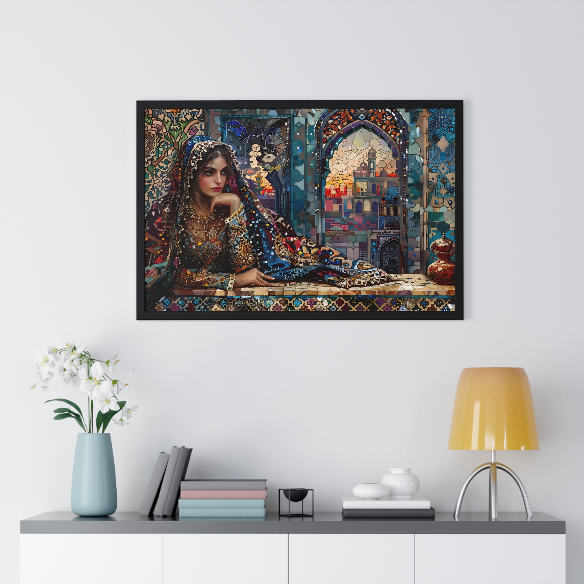 Persian Queen in Baghdad Horizontal Framed Poster