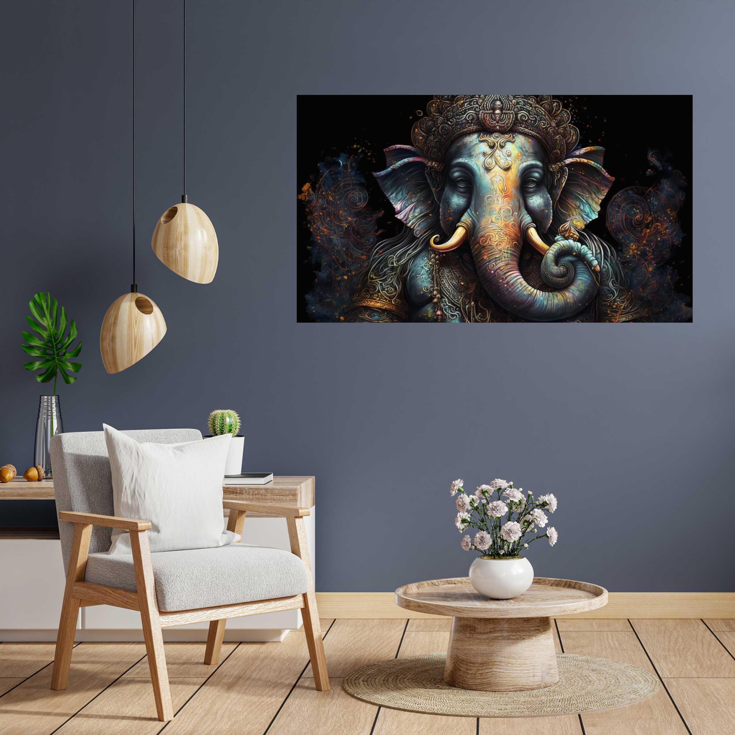 Ganesh Hindu God of Luck Horizontal Framed Poster product thumbnail image Ganesh Hindu God of Luck Horizontal Framed Poster product thumbnail image