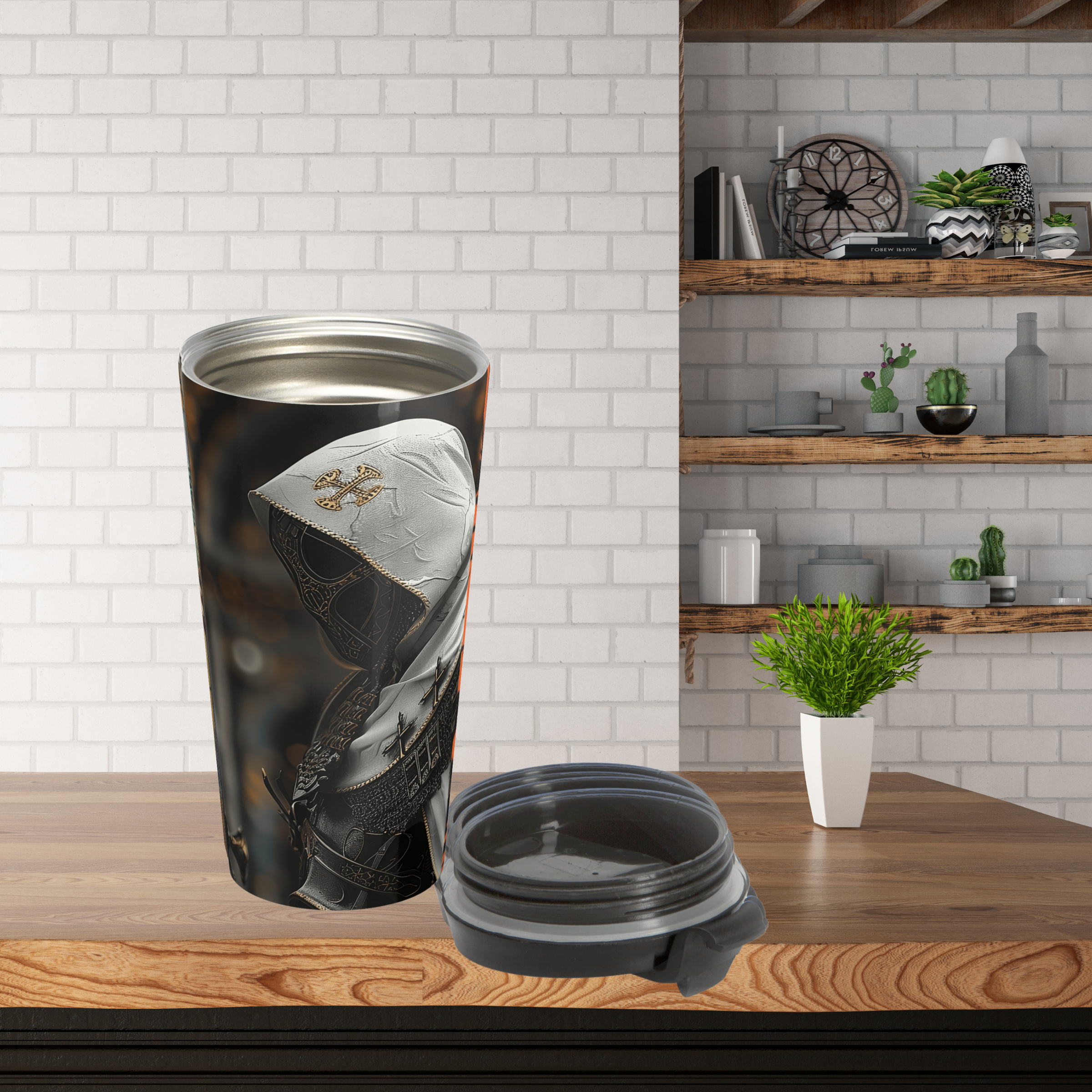 Templar Warrior Stained Steel Mug product thumbnail image Templar Warrior Stained Steel Mug product thumbnail image