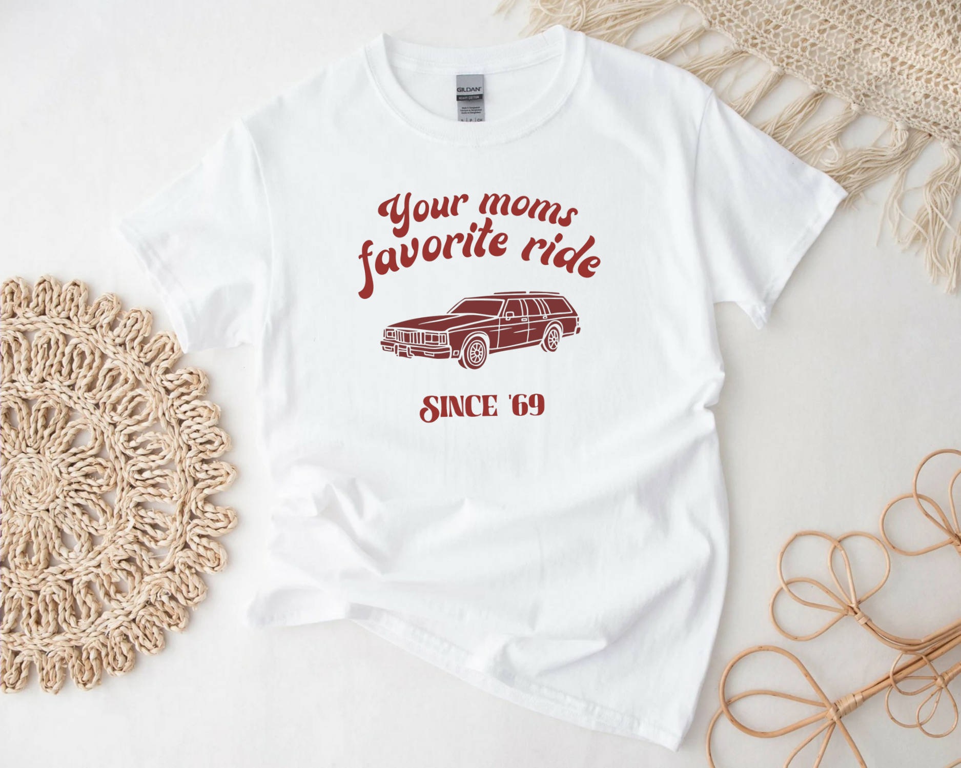 Your Moms Favorite Ride Since 69' graphic T-shirt, Funny Tee aesthetic Boyfriend oversized, funny sarcastic design