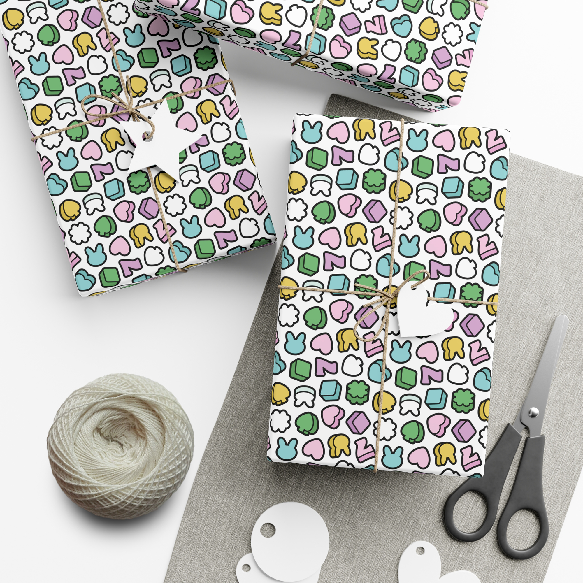 Good Luck Charms Gift Wrap in Marshmallow product thumbnail image Good Luck Charms Gift Wrap in Marshmallow product thumbnail image