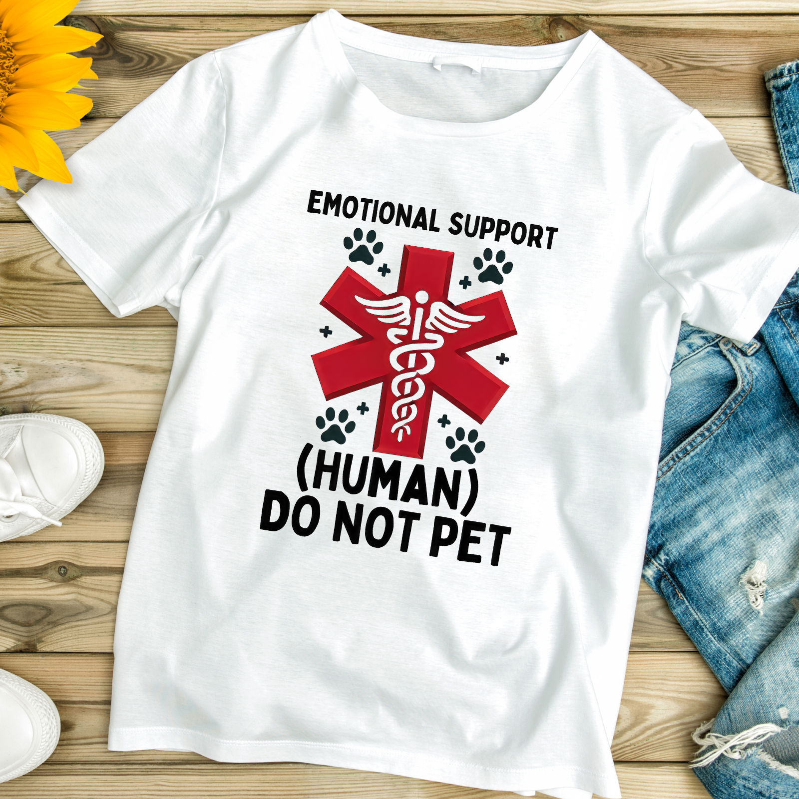 Emotional Support Human Dog Cat Lover T-Shirt Emotional Support Human Dog Cat Lover T-Shirt