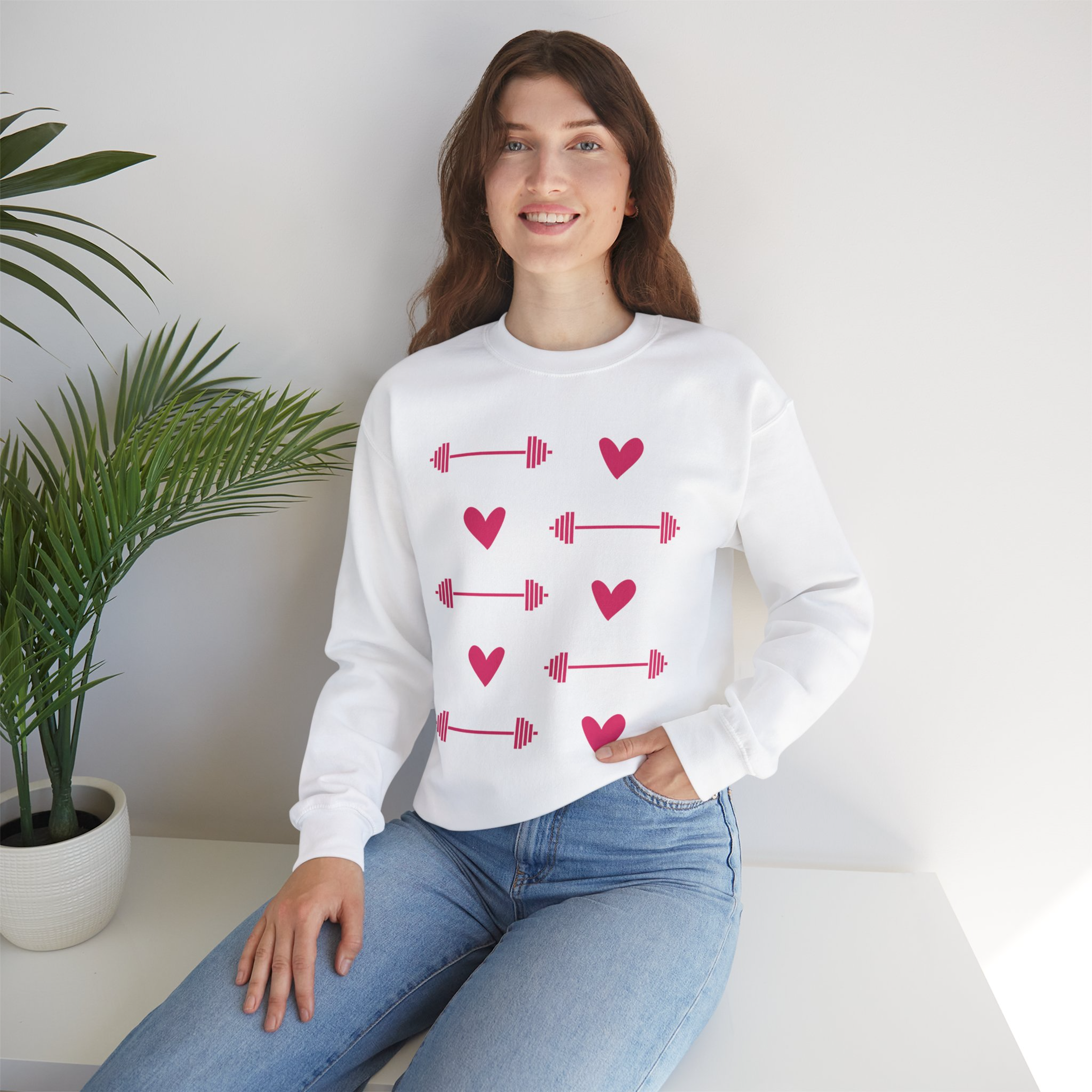 Heart & Barbell Crewneck Active Sweatshirt Heart & Barbell Crewneck Active Sweatshirt