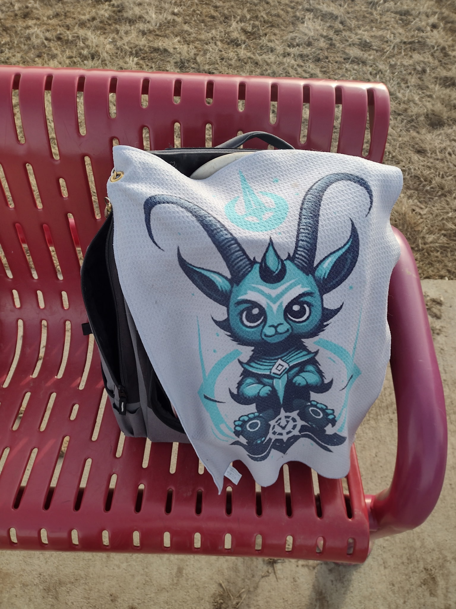 Cute Baphomet Golf Towel, Disc Golf Accessories, Unique Golf Gifts, Satanic  product thumbnail image