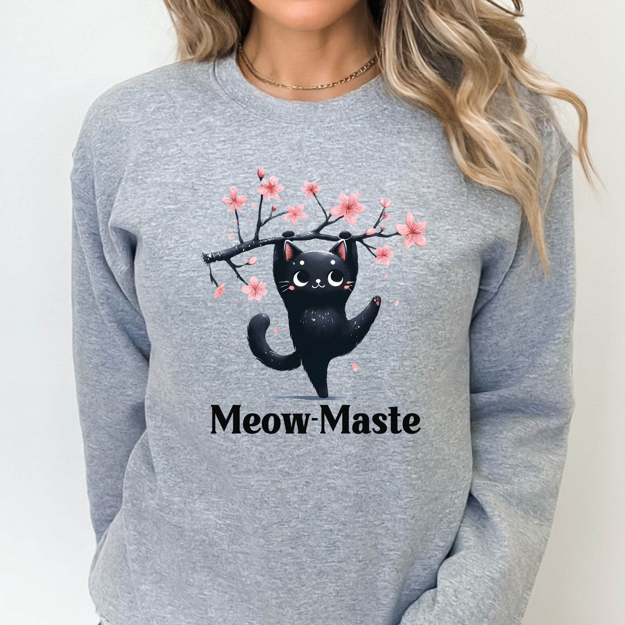 Meow-Maste Yoga Cat Sweatshirt