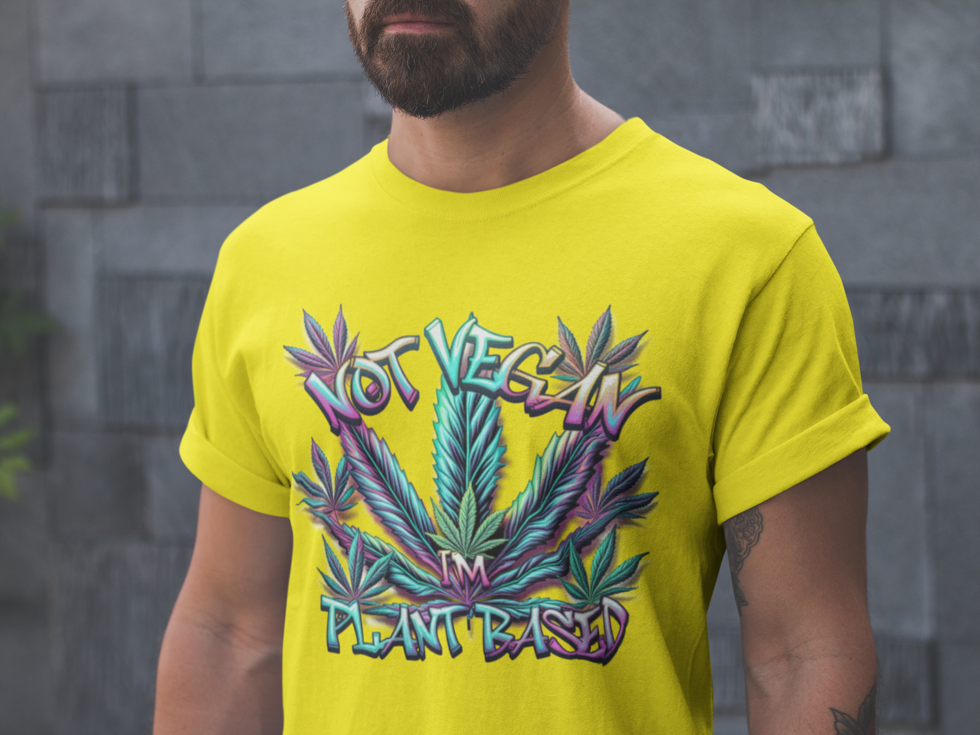 Not Vegan – I'm Plant-Based, Cannabis Lifestyle Shirt, Weed Culture Apparel, Funny Stoner Shirt, 420-Friendly Fashion, Plant-Based Humor, 420 T-Shirts product thumbnail image