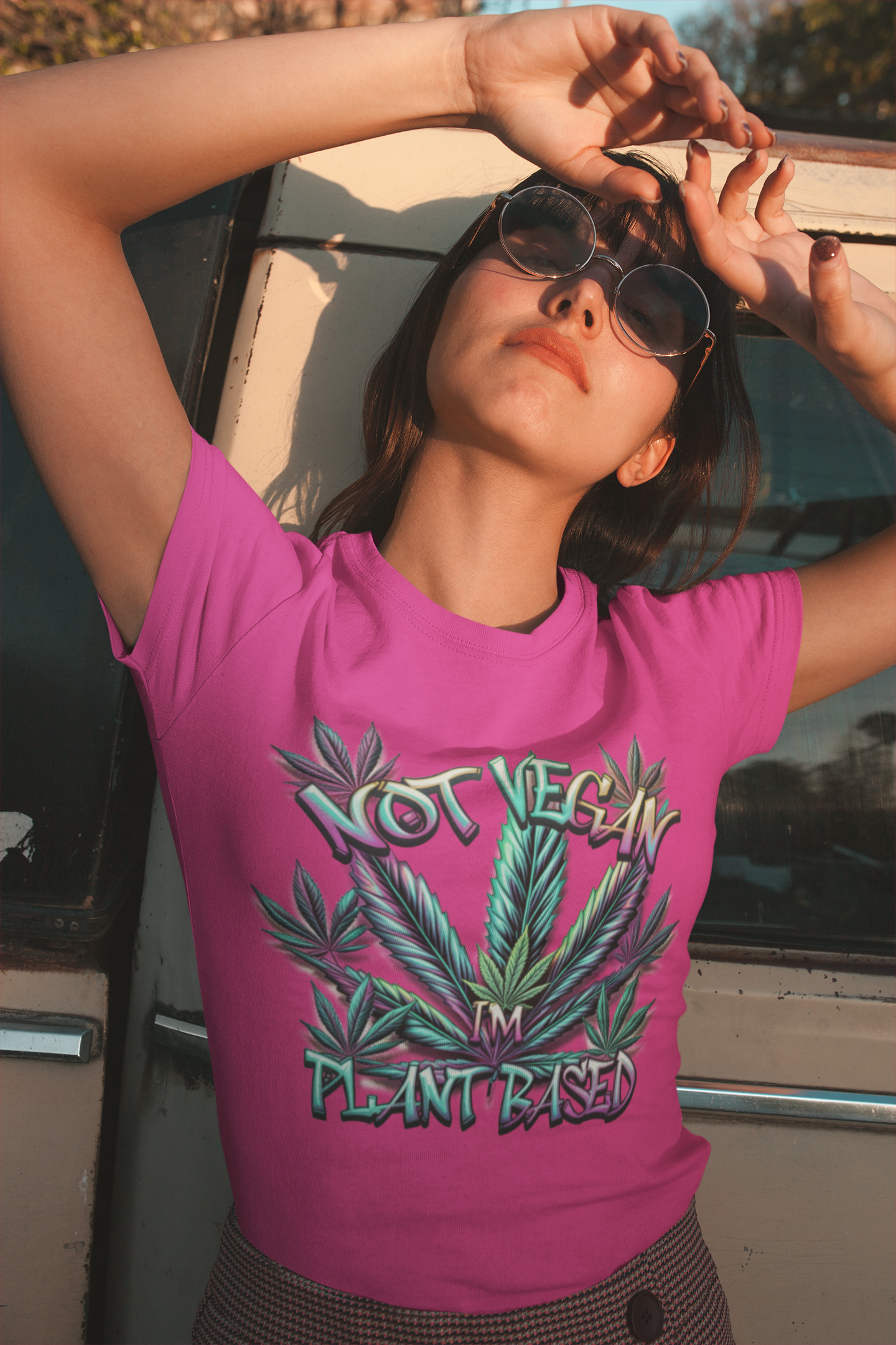 Not Vegan – I'm Plant-Based, Cannabis Lifestyle Shirt, Weed Culture Apparel, Funny Stoner Shirt, 420-Friendly Fashion, Plant-Based Humor, 420 T-Shirts