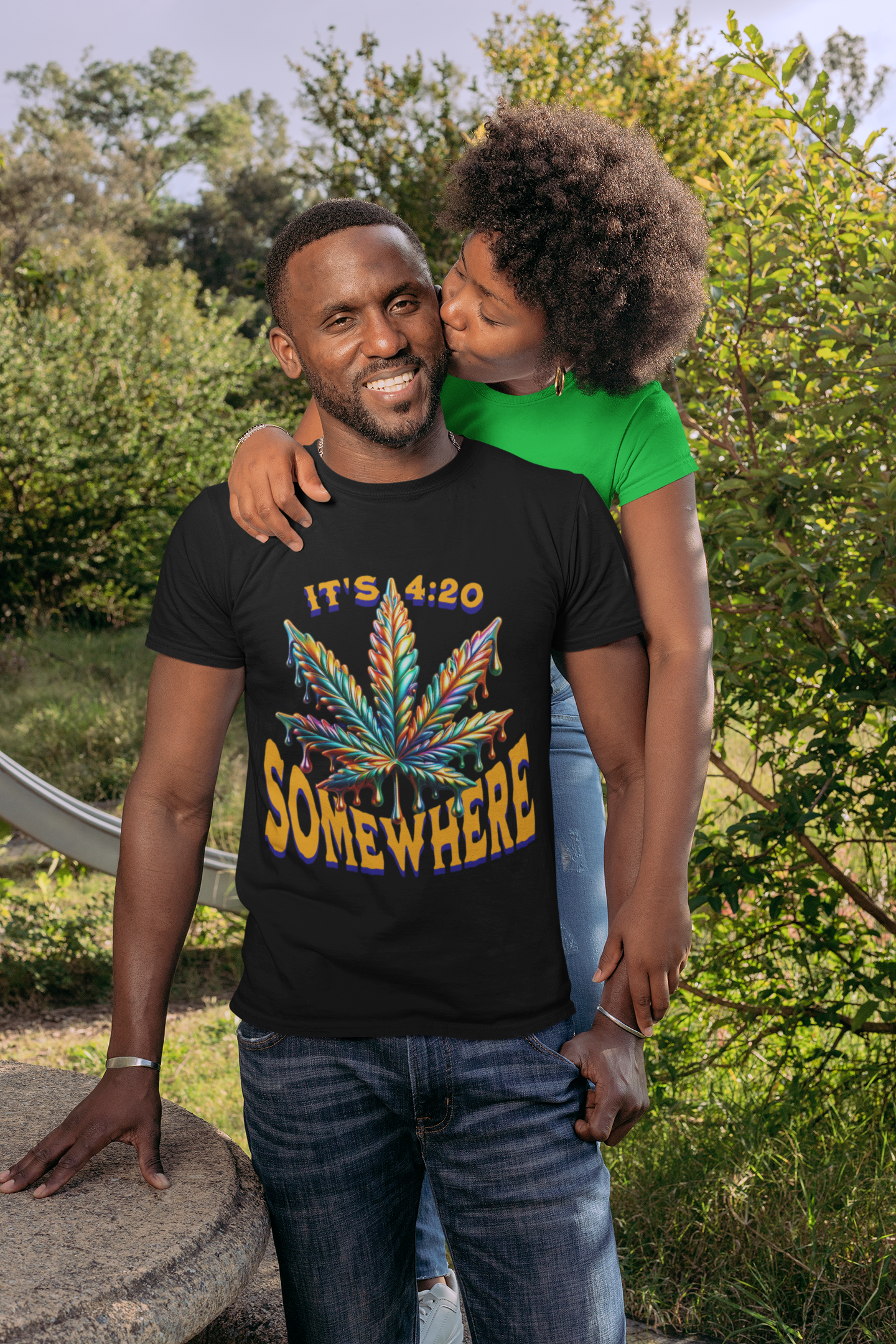 It's 420 Somewhere T-Shirt, Funny Marijuana Shirt, Cannabis Lifestyle Shirts, Funny Stoner Shirt, Cannabis Leaf T-Shirts, 420-Friendly Fashion product thumbnail image