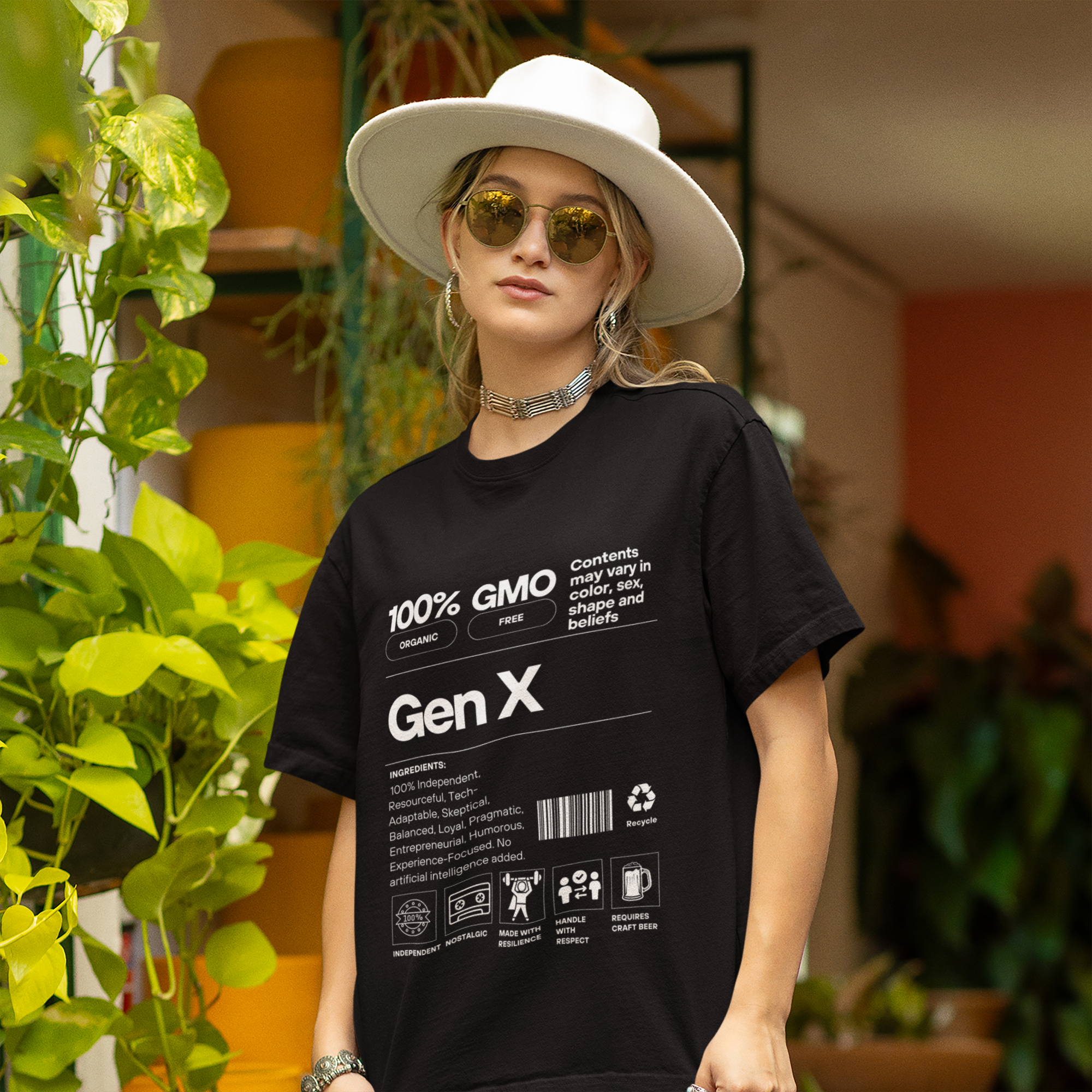 Gen X Unisex T-Shirt - Independent, Resourceful, Tech-Adaptable, Skeptical, Balanced, Loyal, Pragmatic, Entrepreneurial, Humorous,