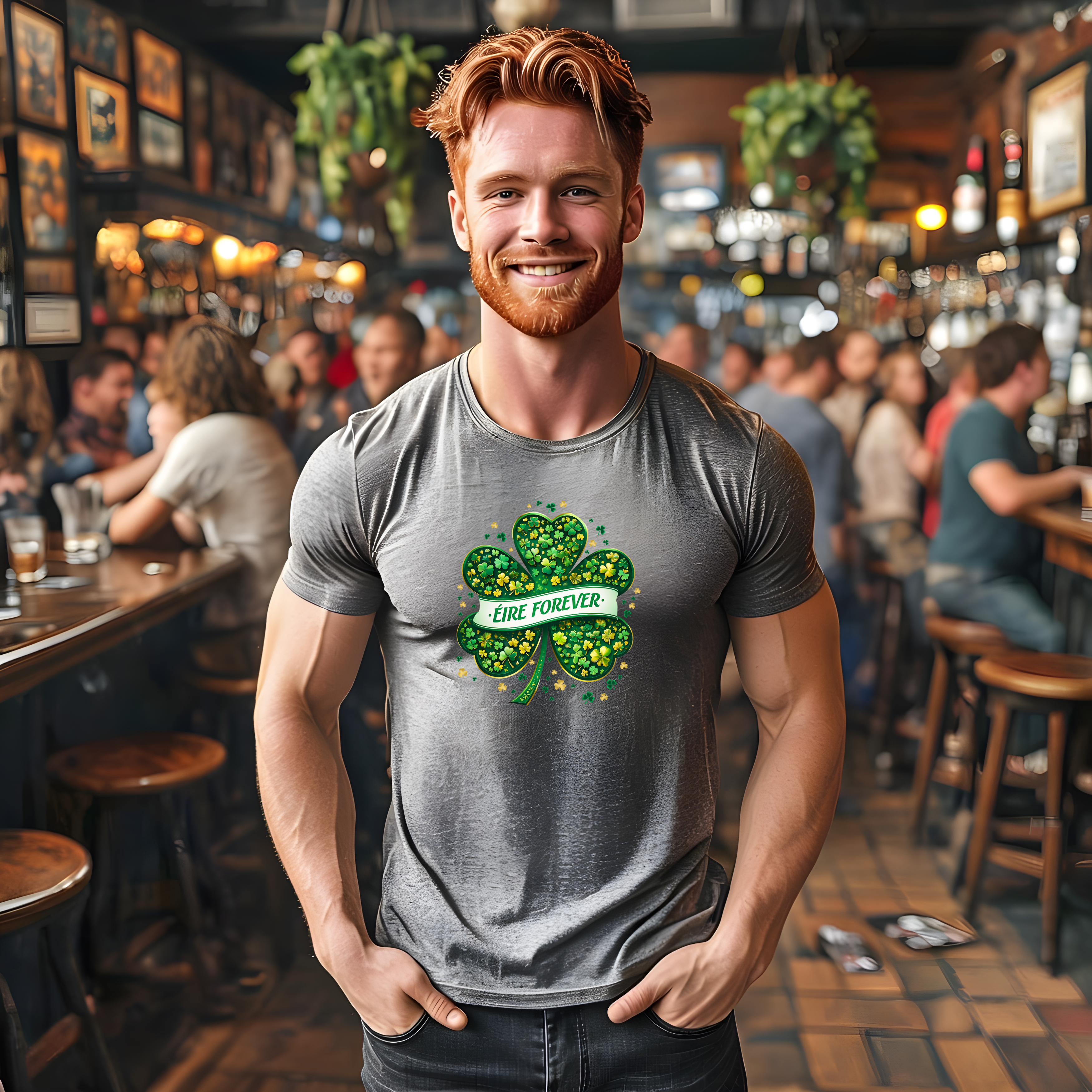Eire Forever St. Patrick's Day Unisex Classic Tee - Shamrock Design product thumbnail image Eire Forever St. Patrick's Day Unisex Classic Tee - Shamrock Design product thumbnail image