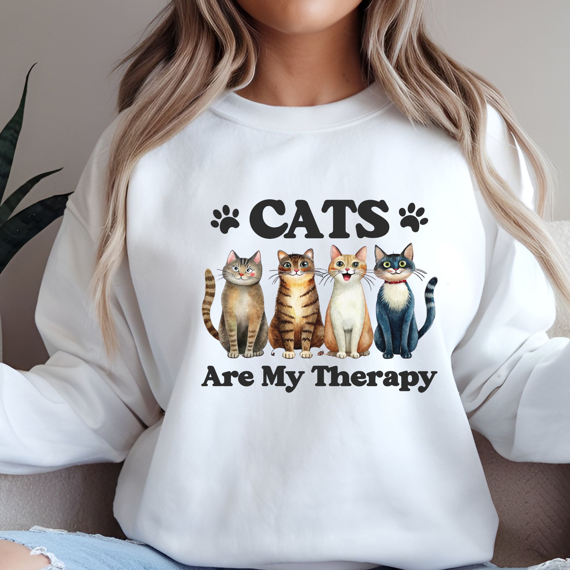 Less People More Cats Sweatshirt