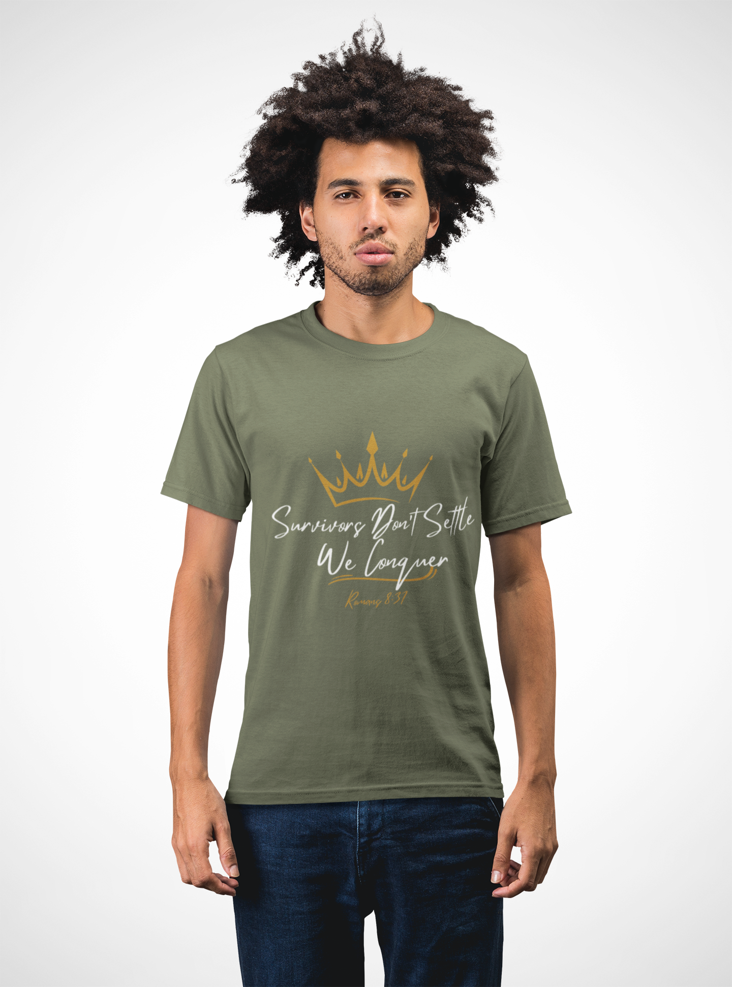 Survivors Conquer Men's Shirt product thumbnail image Survivors Conquer Men's Shirt product thumbnail image