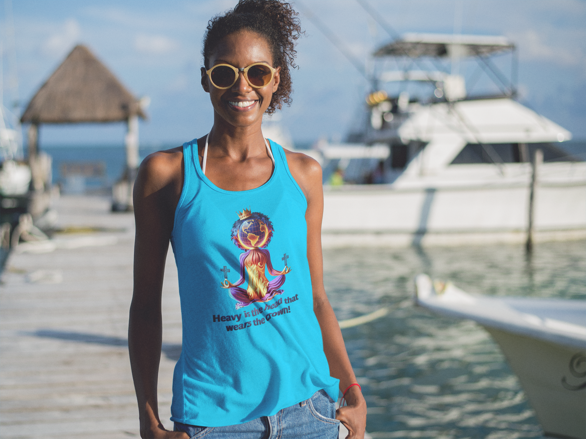 "Heavy is the Head" Women's Baby Rib Tank, Women's Inspirational Tank Top, Women Empowerment Tees, Gift for a Women product thumbnail image
