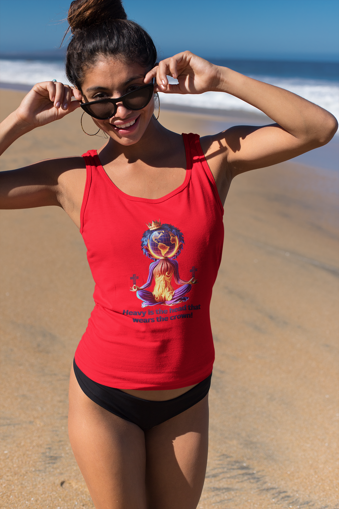 "Heavy is the Head" Women's Baby Rib Tank, Women's Inspirational Tank Top, Women Empowerment Tees, Gift for a Women product thumbnail image