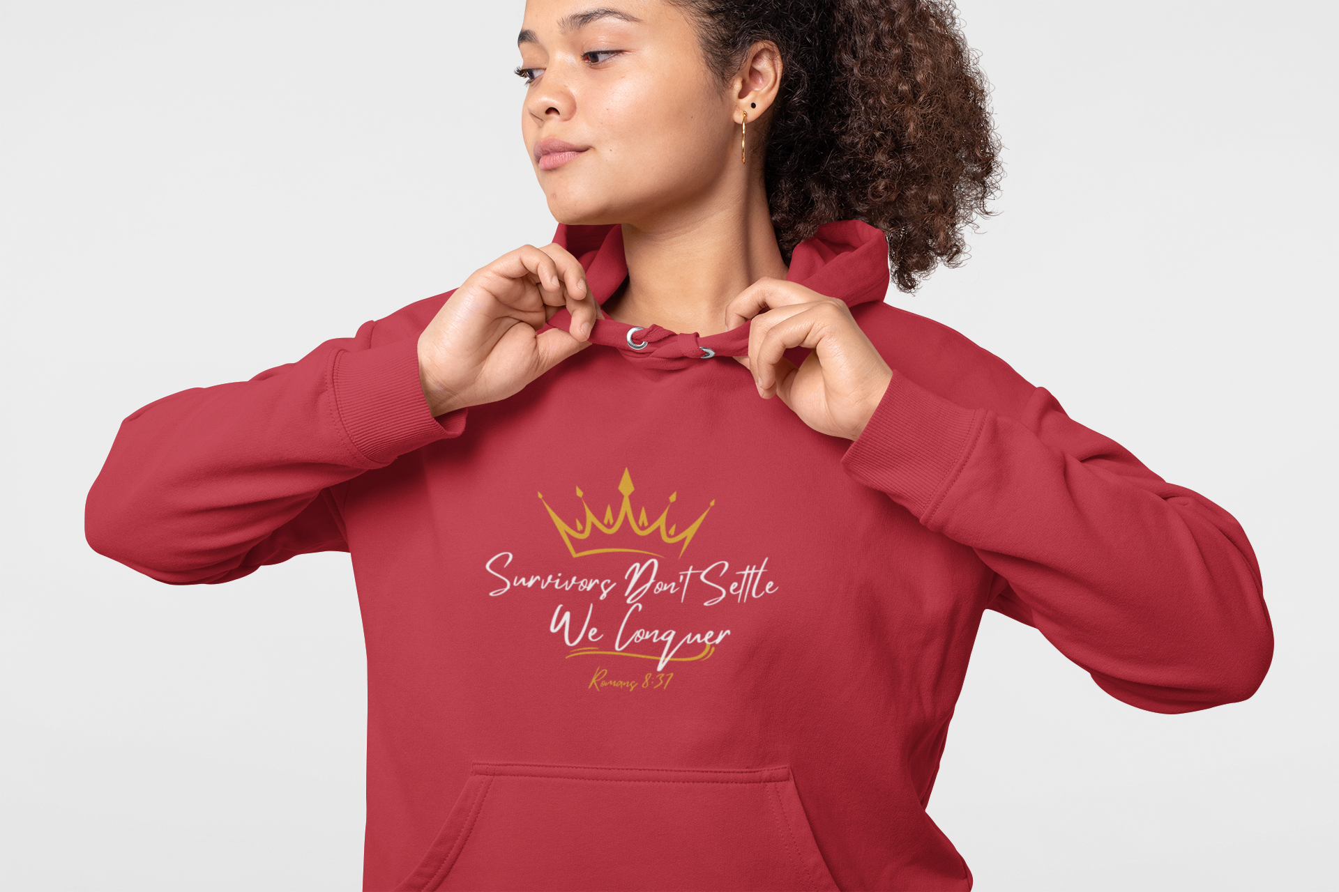 Survivors Conquer Unisex Hooded Sweatshirt product thumbnail image Survivors Conquer Unisex Hooded Sweatshirt product thumbnail image