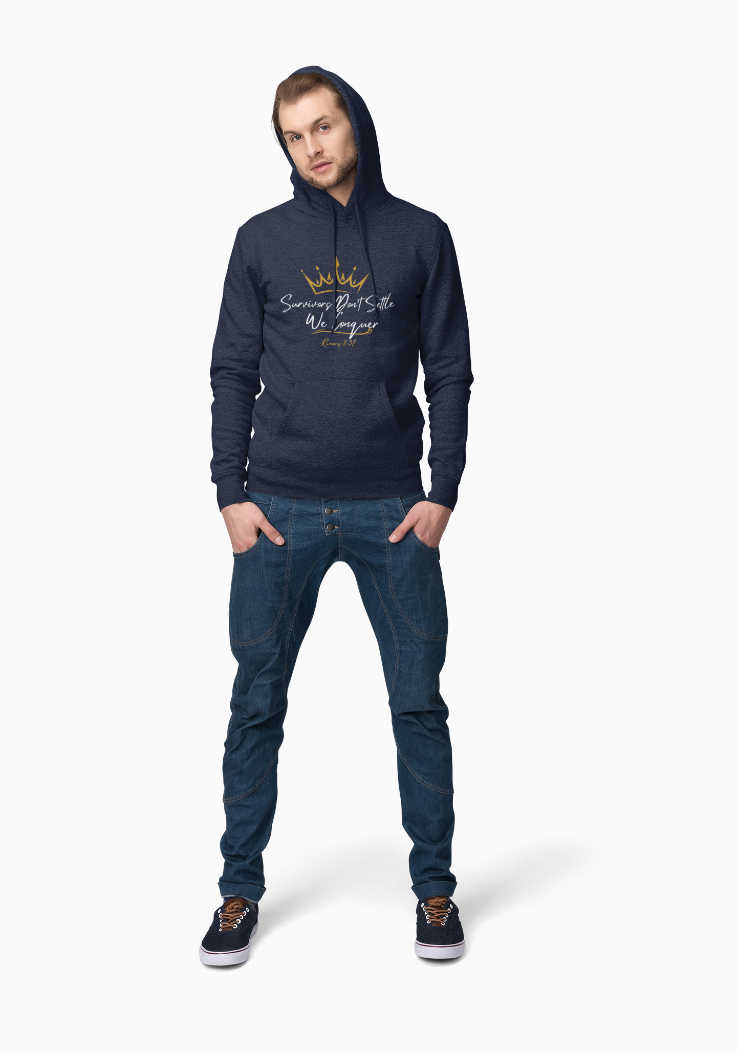 Survivors Conquer Unisex Hooded Sweatshirt product thumbnail image Survivors Conquer Unisex Hooded Sweatshirt product thumbnail image