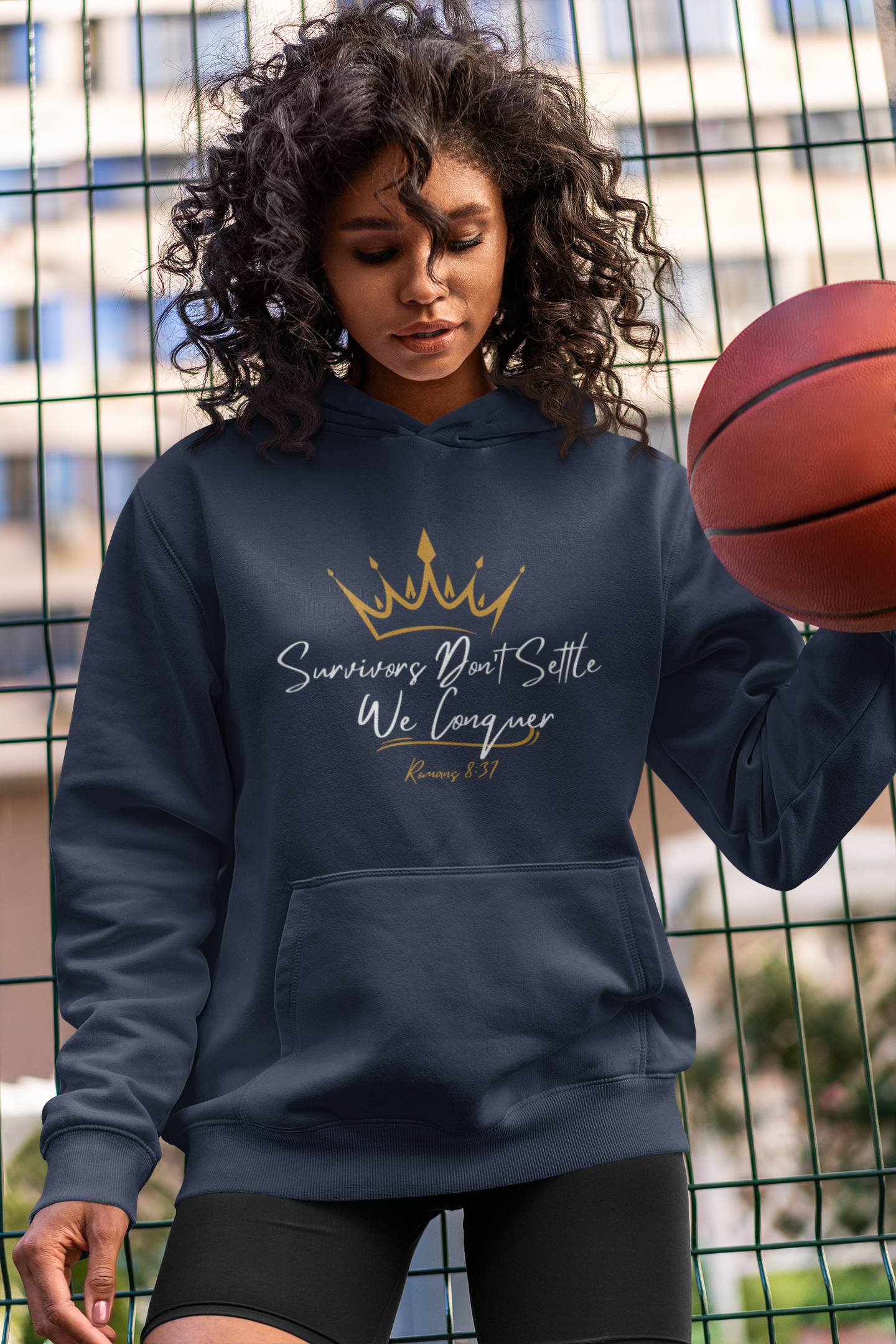 Survivors Conquer Unisex Hooded Sweatshirt product thumbnail image Survivors Conquer Unisex Hooded Sweatshirt product thumbnail image
