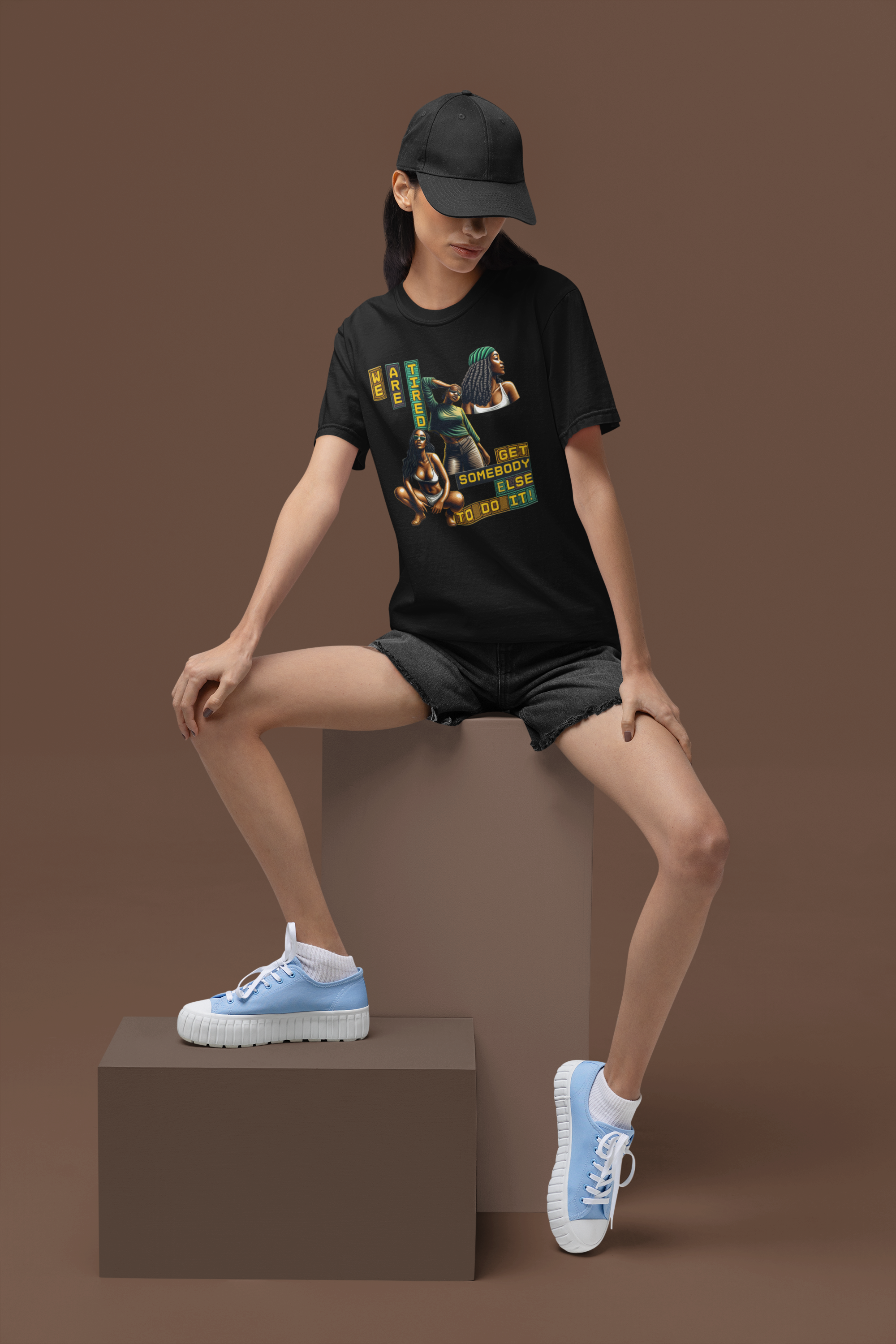 "We are Tired. Get Somebody Else to Do It!" 92% Black Women Shirt, Women Empowerment Shirt, Activism Shirts for Women,  product thumbnail image