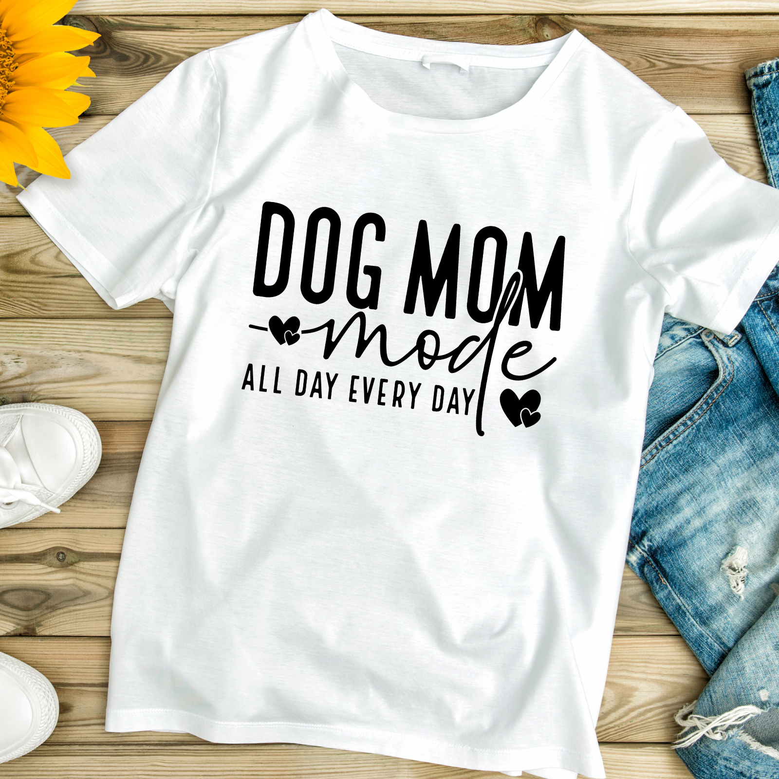 Dog Mom Mode Softstyle T-Shirt - Lightweight Cotton Classic Fit Tee Dog Mom Mode Softstyle T-Shirt - Lightweight Cotton Classic Fit Tee