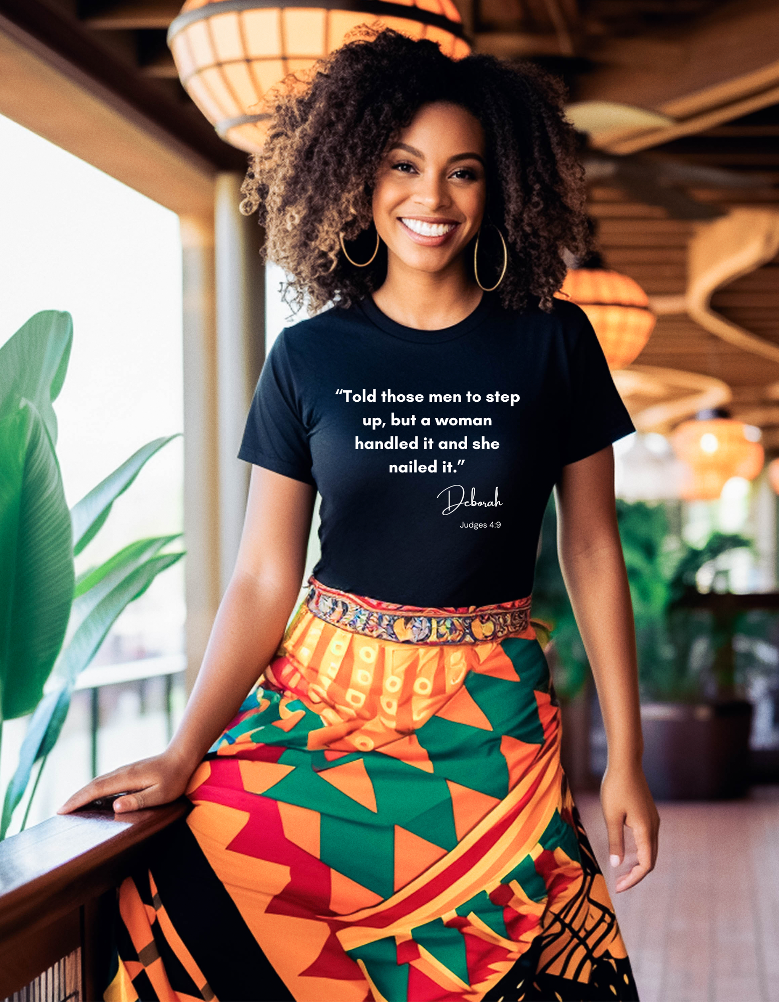 Funny Biblical Deborah Quote Unisex Tee Shirt, Men Women Step Up Nail It, Heavy Cotton Tshirt, Humorous Religious Graphic Top, Biblical