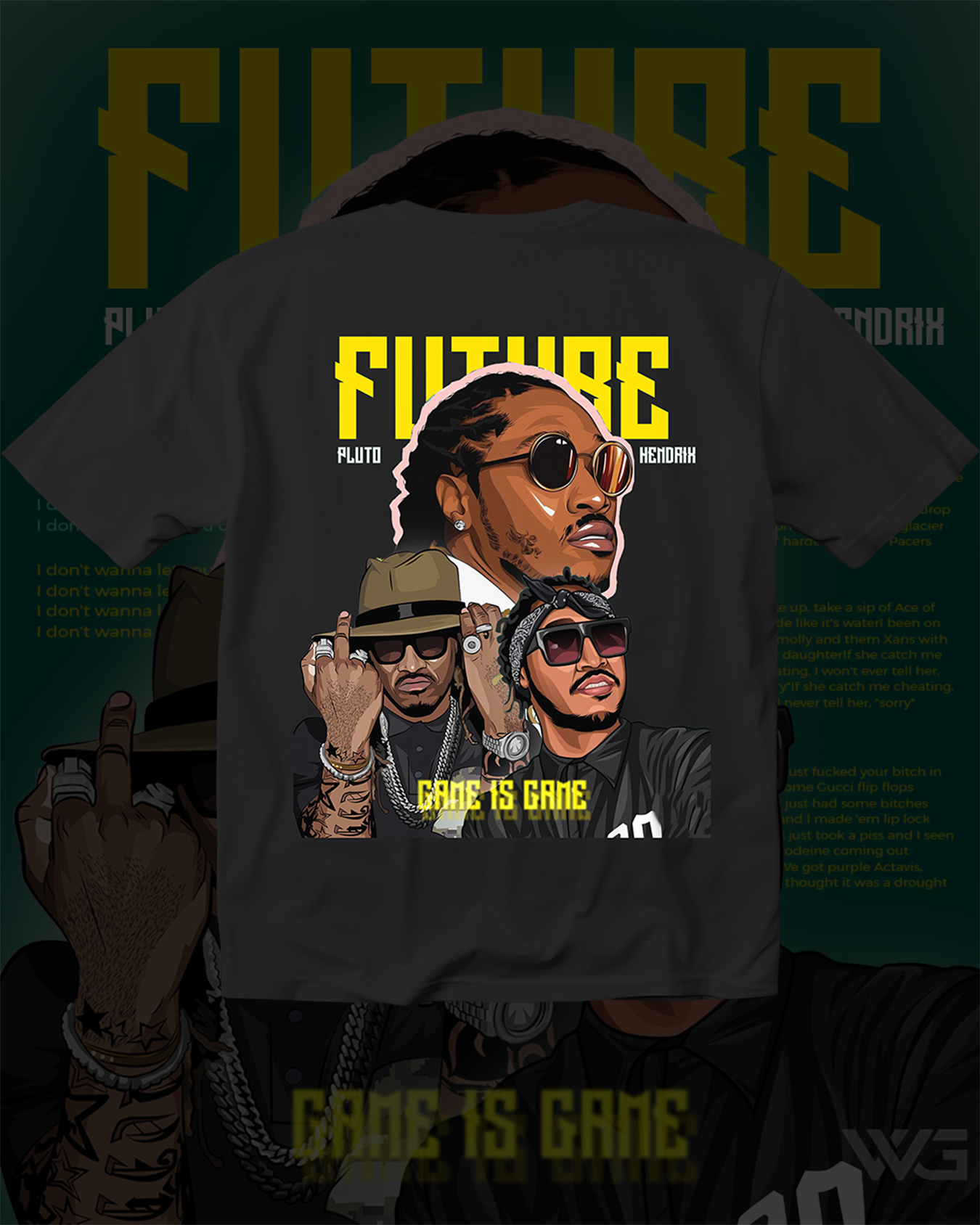 Future Icon Unisex Garment-Dyed T-Shirt - Casual Streetwear for Music Lovers