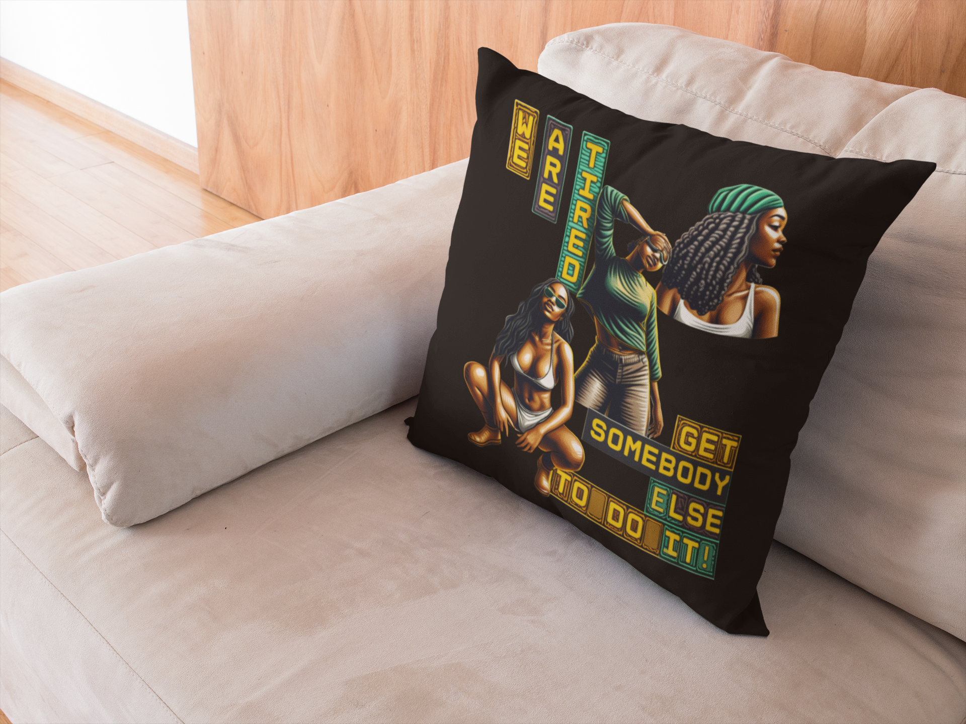 Afrocentric Throw Pillow, Black Women Empowerment Pillow, 92% Black Women Resting Pillow, Black Girl Magic Pillow, product thumbnail image Afrocentric Throw Pillow, Black Women Empowerment Pillow, 92% Black Women Resting Pillow, Black Girl Magic Pillow, product thumbnail image