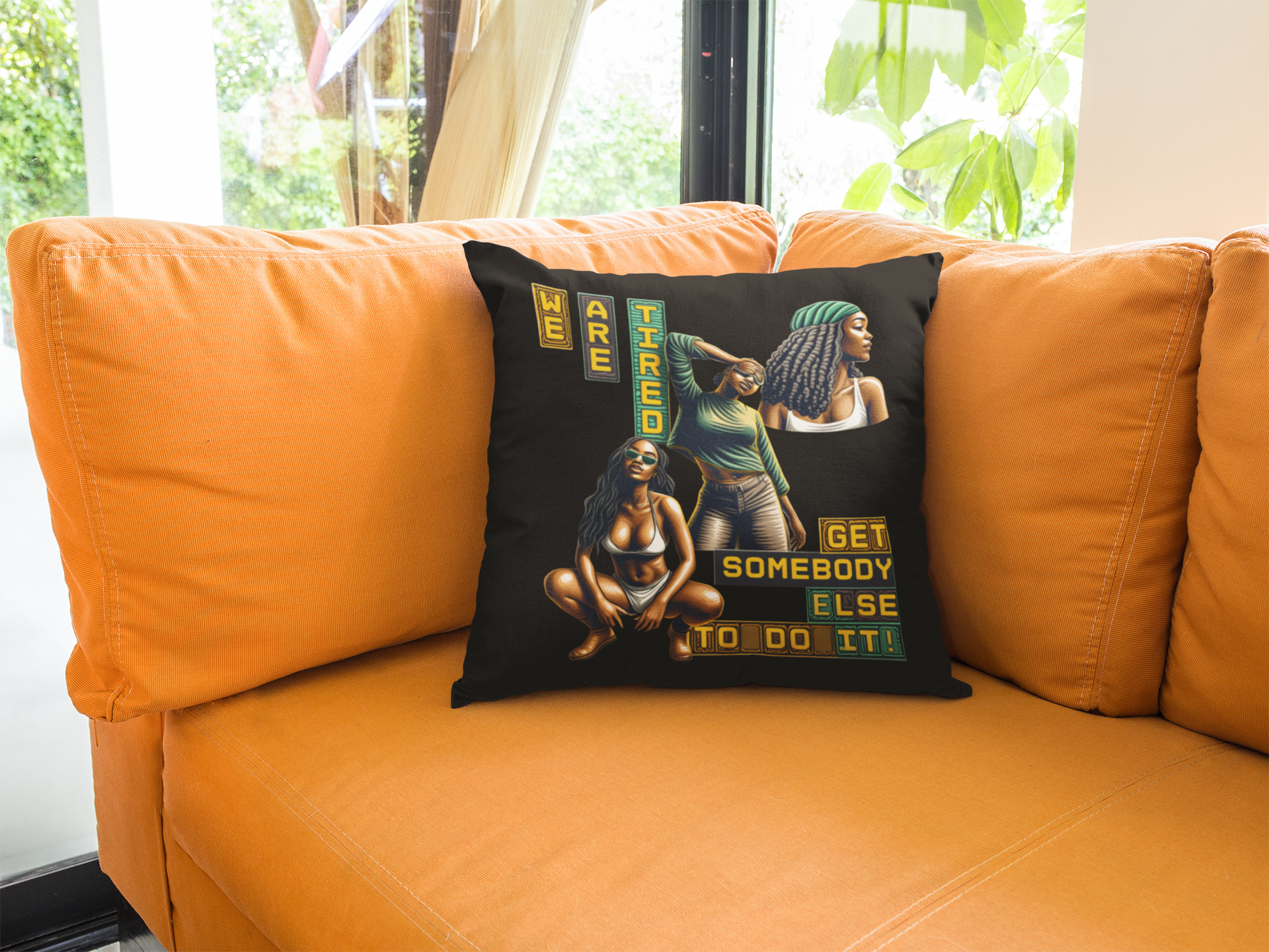 Afrocentric Throw Pillow, Black Women Empowerment Pillow, 92% Black Women Resting Pillow, Black Girl Magic Pillow, product thumbnail image Afrocentric Throw Pillow, Black Women Empowerment Pillow, 92% Black Women Resting Pillow, Black Girl Magic Pillow, product thumbnail image