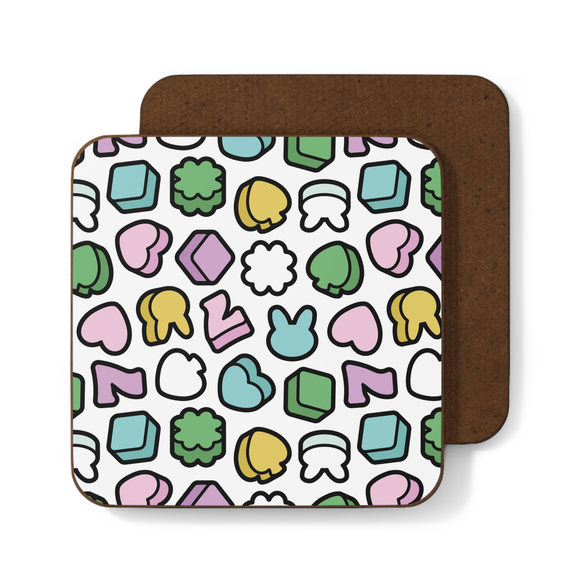 Good Luck Charms Hardboard Coaster in Marshmallow product thumbnail image Good Luck Charms Hardboard Coaster in Marshmallow product thumbnail image