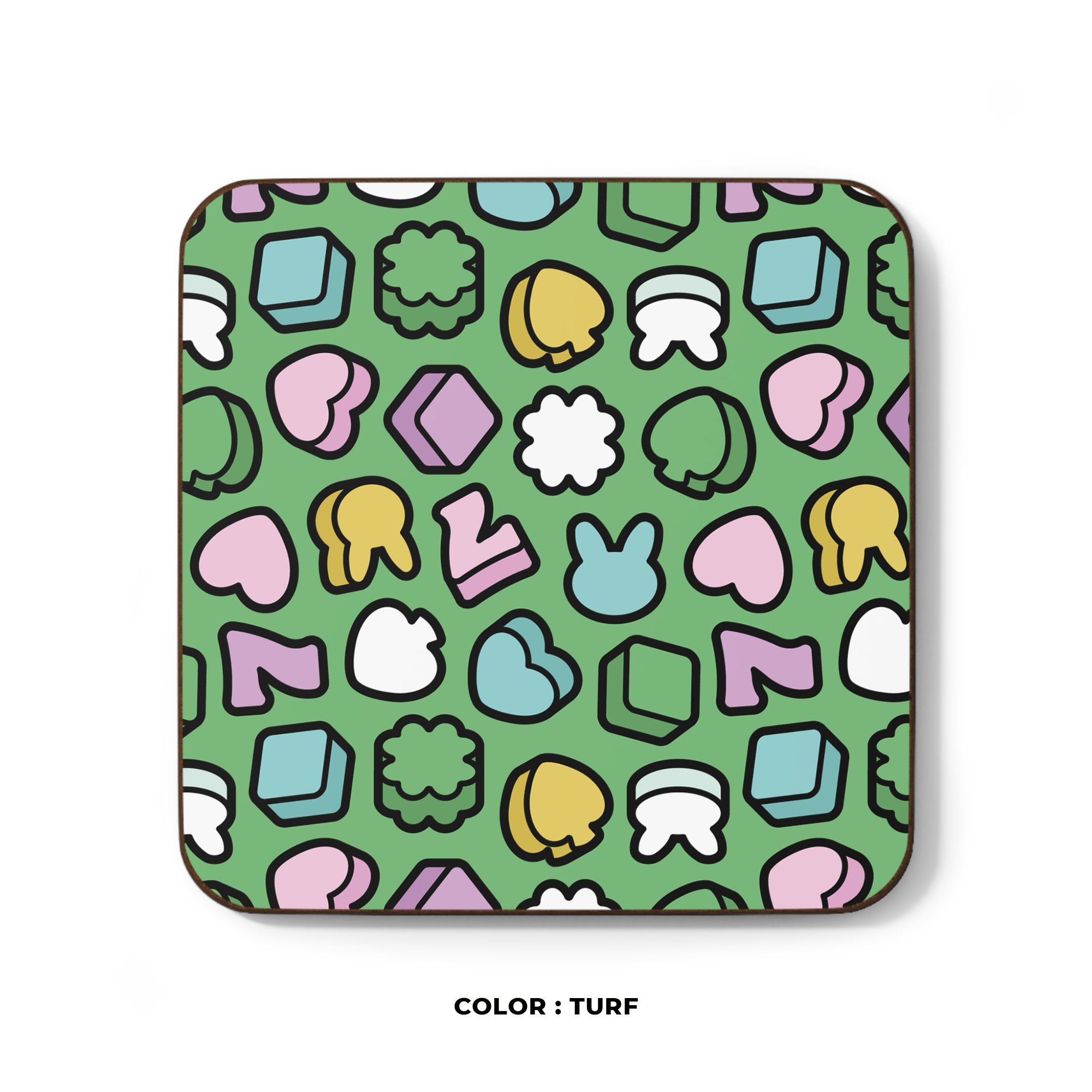 Good Luck Charms Hardboard Coaster in Turf product thumbnail image Good Luck Charms Hardboard Coaster in Turf product thumbnail image