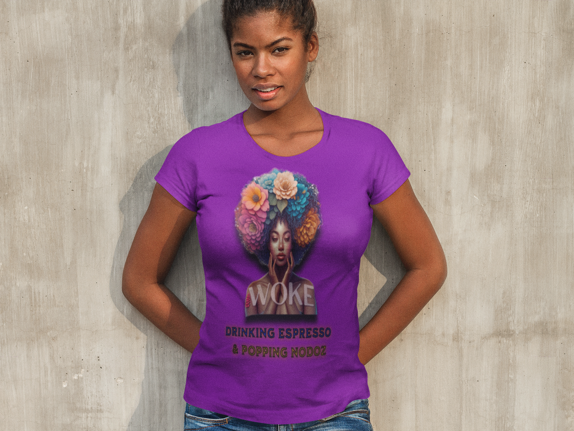 Woke Because We Can't Sleep on our Government, 92% Black Woman's Power Shirt, Melanin Women T-Shirts, Black Girl Magic T-Shirts,  product thumbnail image